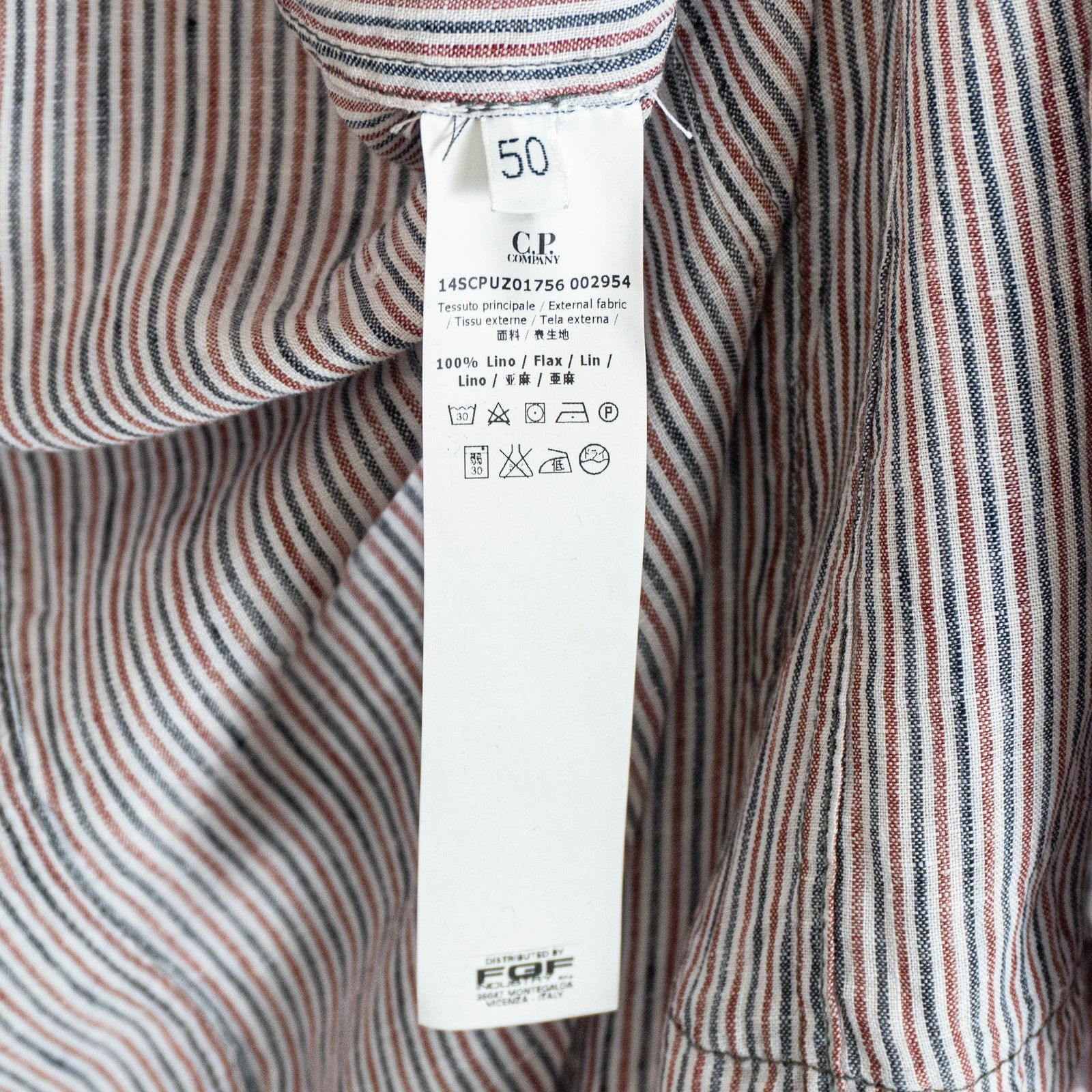 C.P. Company CP COMPANY Linen Unstructured Blazer Jacket Red Blue 50 Size 40L - 12 Thumbnail