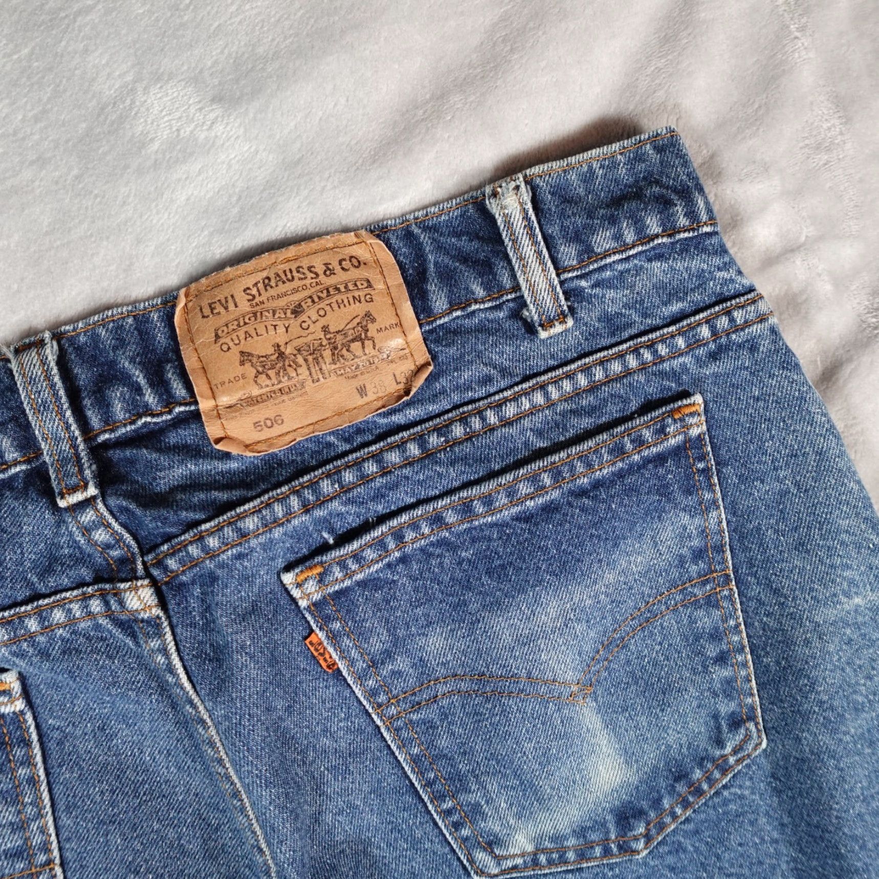 Levi's VINTAGE Levi's 506 Denim Jeans Mens 36 Regular Straight 90s Blue Size US 36 / EU 52 - 2 Thumbnail