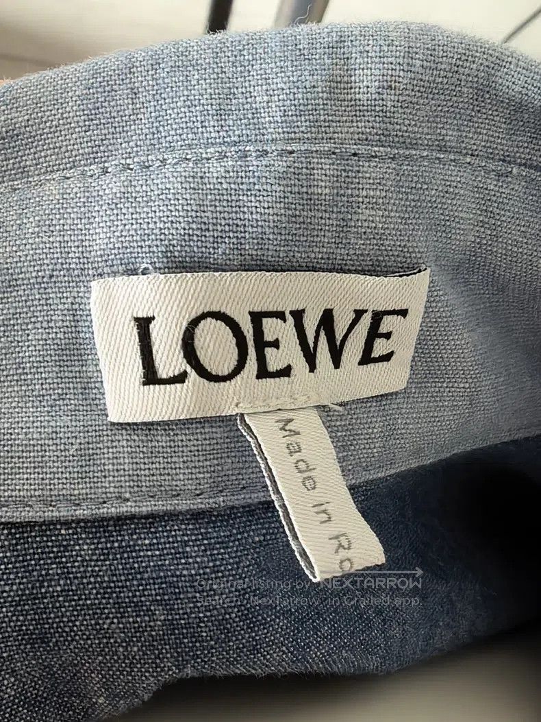 Loewe Loewe Denim Shirt Dress with Full Logo on Back Size XXS / US 00 / IT 34 - 3 Thumbnail