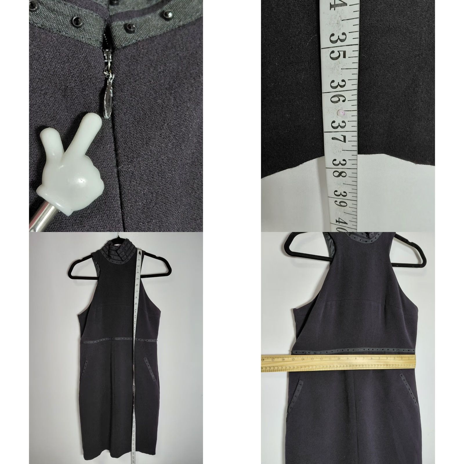 Karl Lagerfeld Karl Lagerfeld for Impulse Black Solid Knit Sleeveless Dress Size 6 Womens Size M / US 6-8 / IT 42-44 - 8 Thumbnail