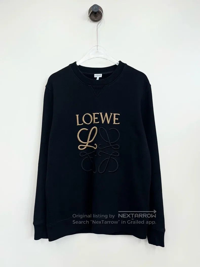 Loewe Loewe Black embroidered letter logo sweatshirt Size S / US 4 / IT 40 - 1 Thumbnail