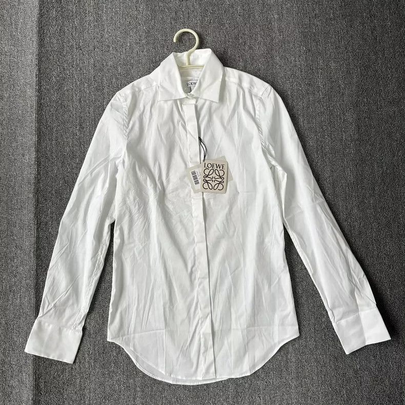 Loewe LOEWE White shirt in solid color Size 4XL / US 24-26 - 1 Thumbnail