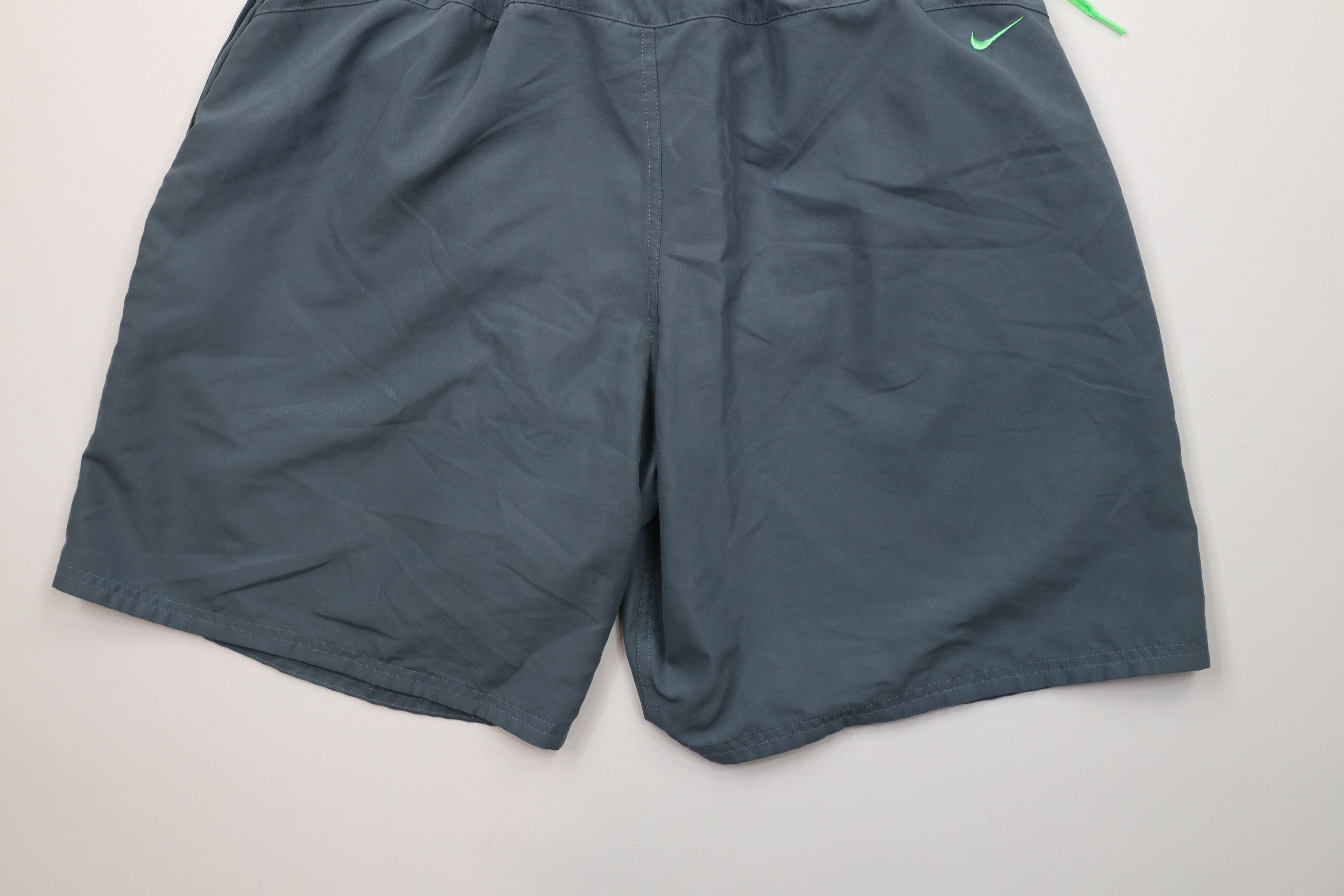 Nike × Vintage Vintage Nike Scott Mini Swoosh Lined Shorts Swim Trunks Gray Size US 36 / EU 52 - 13 Thumbnail