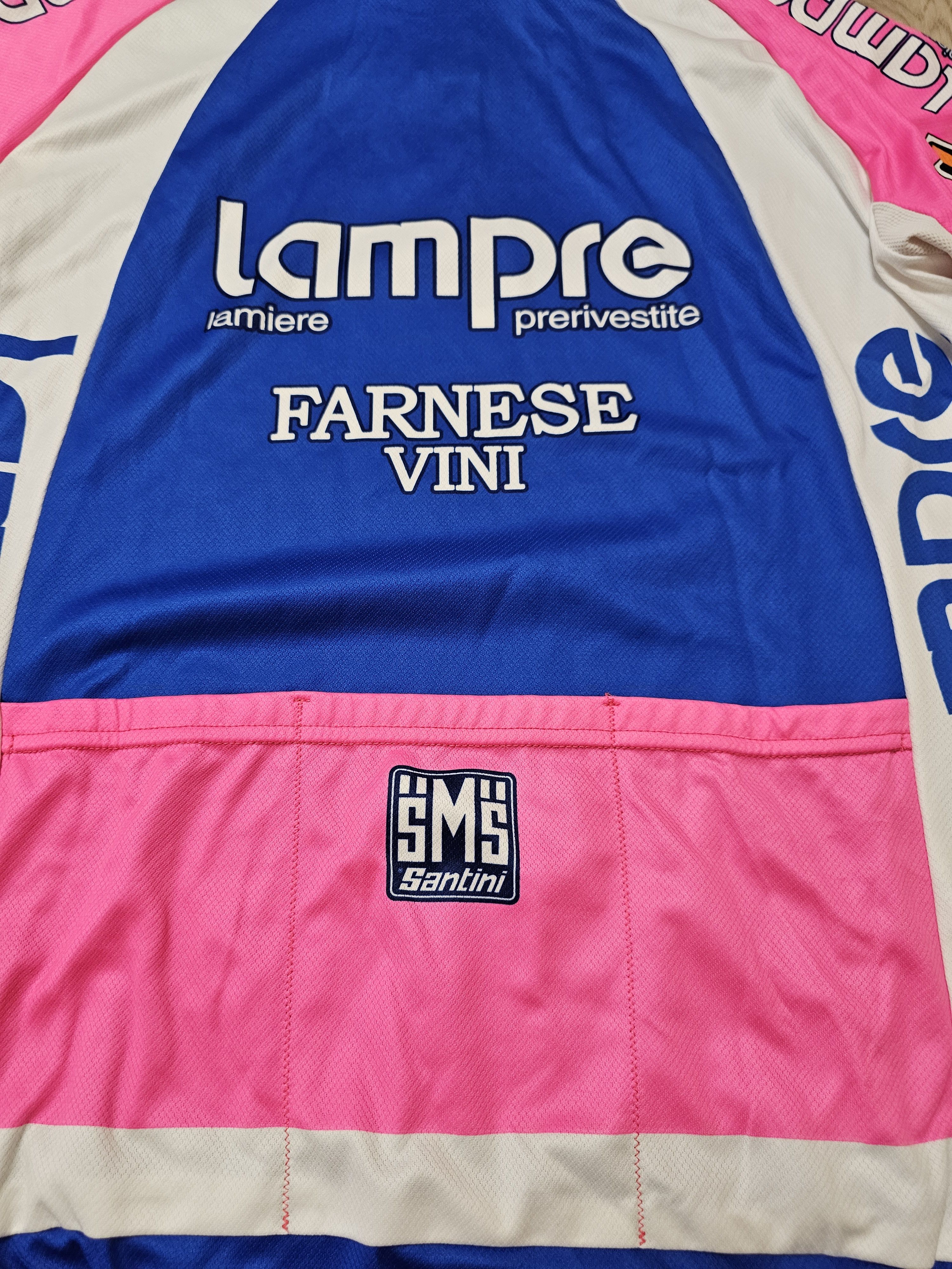 Vintage LAMPLE FARNESE VINI SANTINI CYCLING JERSEY CYCLING JERSEY Size US L / EU 52-54 / 3 - 4 Thumbnail