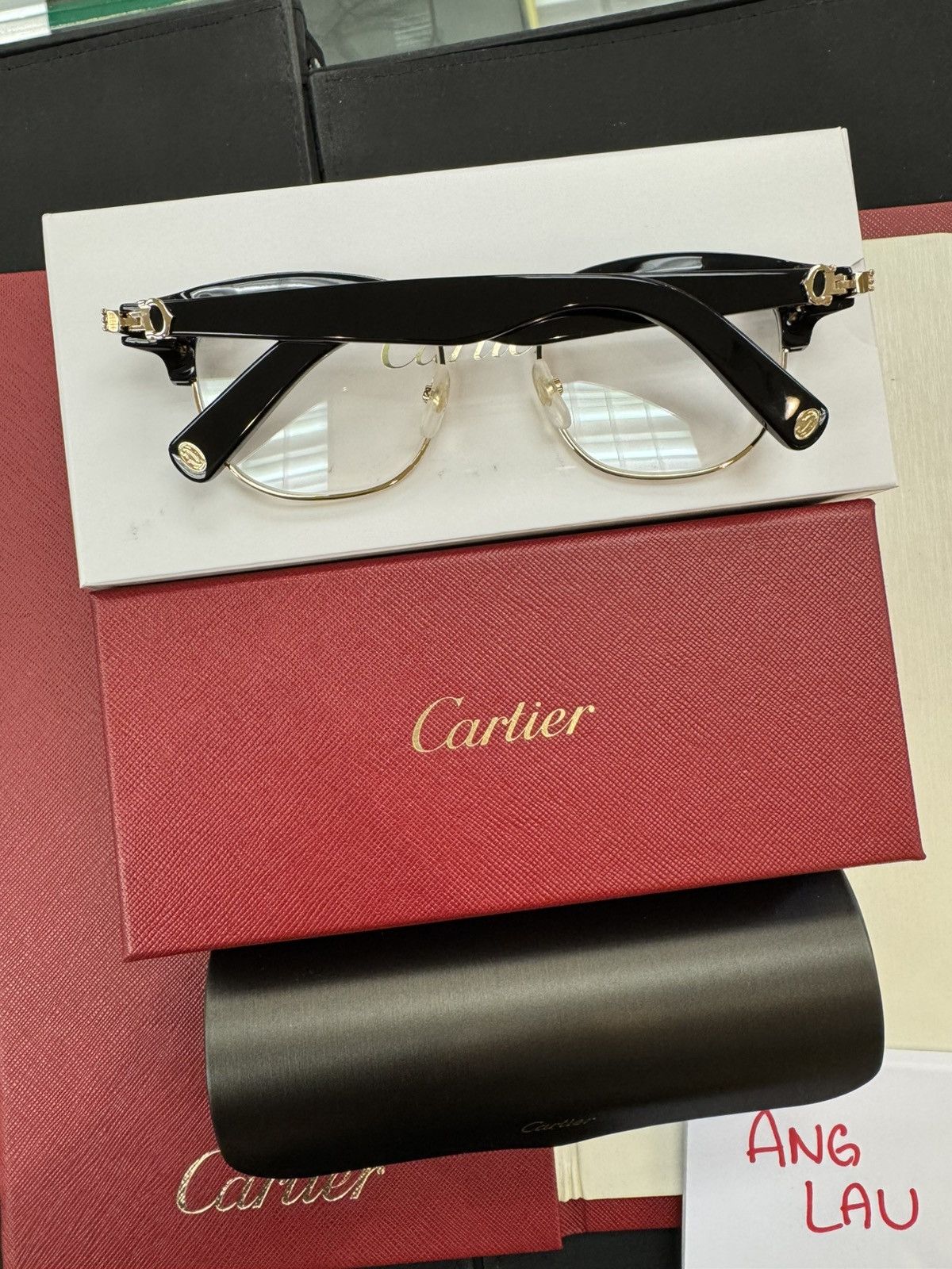 Cartier Cartier Gold Clubmaster Eyeglasses Glasses Size ONE SIZE - 2 Thumbnail