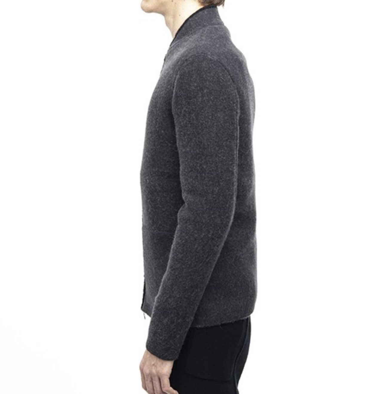 Label Under Construction Reversible wool and angora dark grey bomber Size US L / EU 52-54 / 3 - 4 Thumbnail