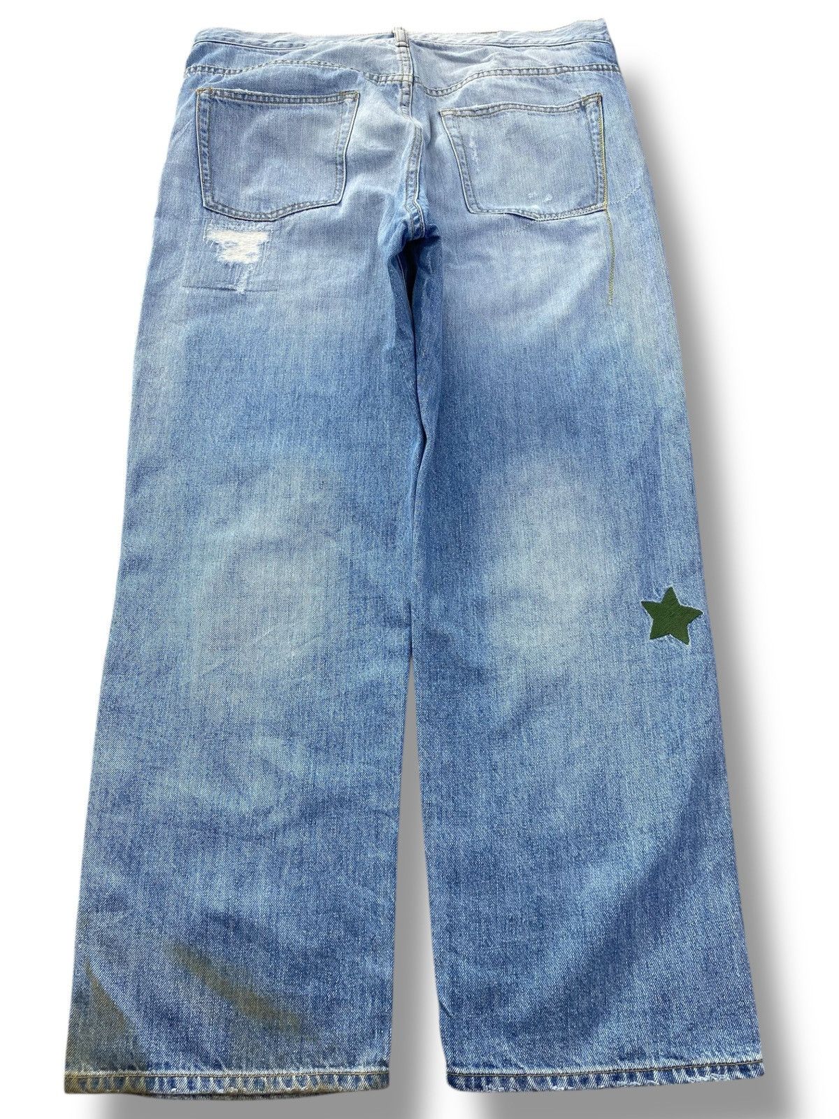 Global Work Global Work with Unique Patches Style Baggy Jeans Size US 34 / EU 50 - 3 Thumbnail