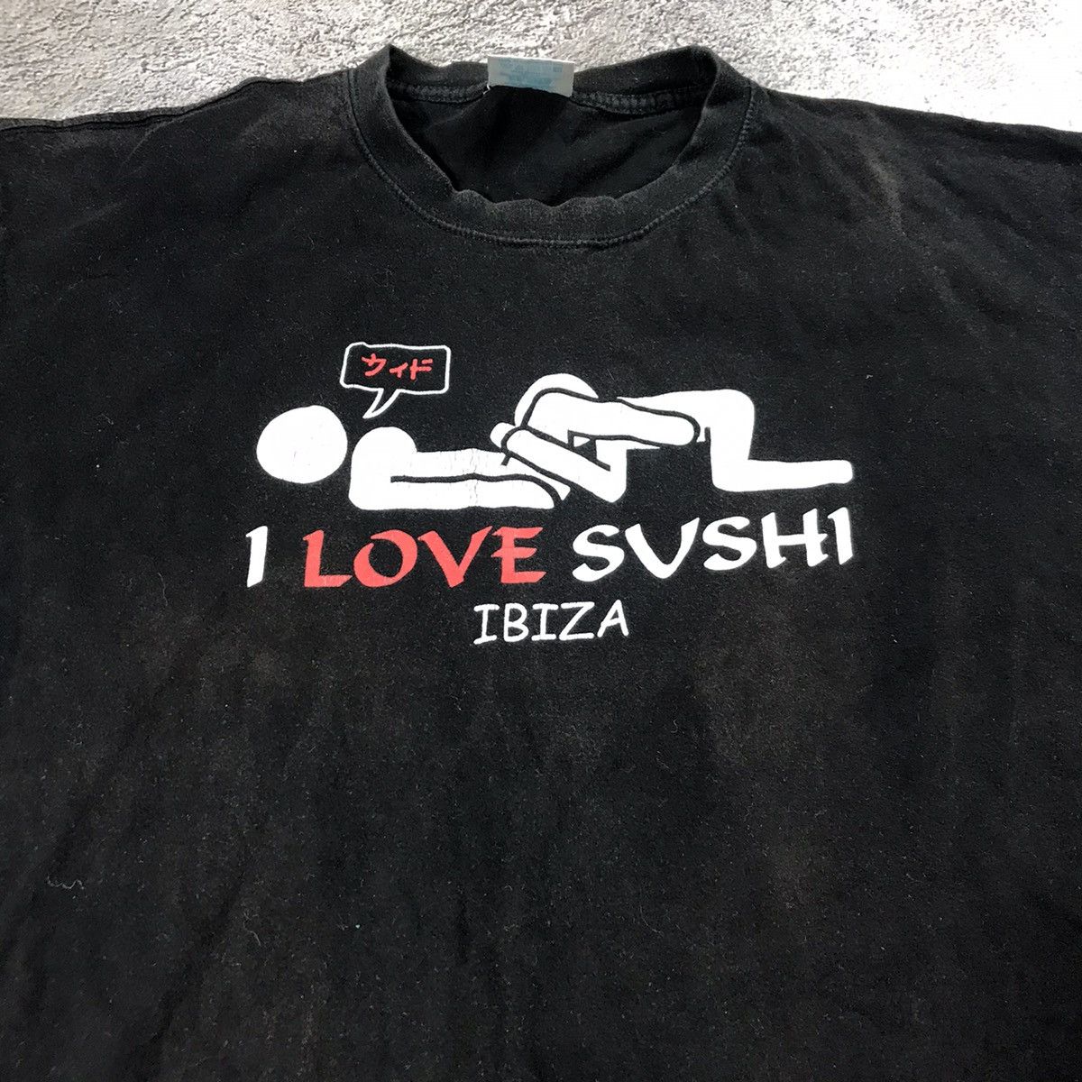 Vintage Vintage Y2K Graphic Tee I Love Sushi Ibiza Funny Slogan L Size US L / EU 52-54 / 3 - 2 Thumbnail