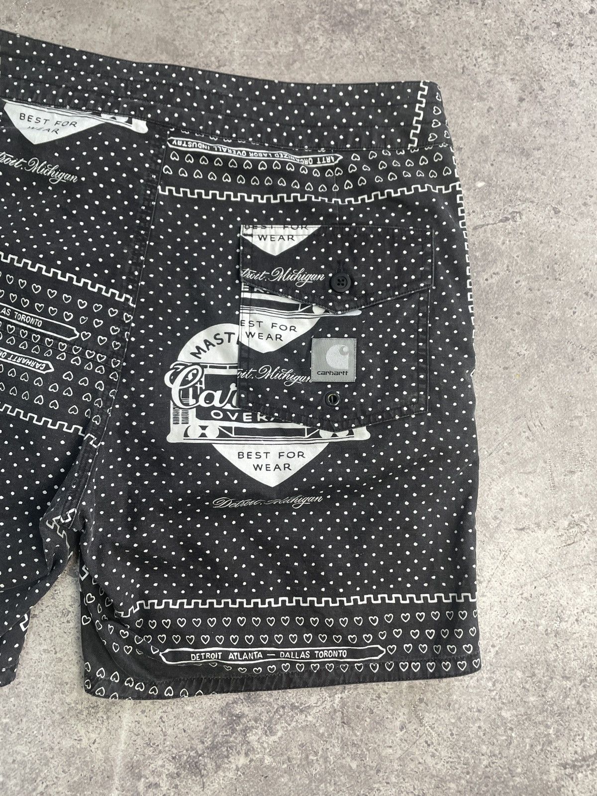 Carhartt × Vintage Vintage Y2K Carhartt Overalls 25 Years Slam Jam Cargo Shorts Size US 32 / EU 48 - 8 Thumbnail