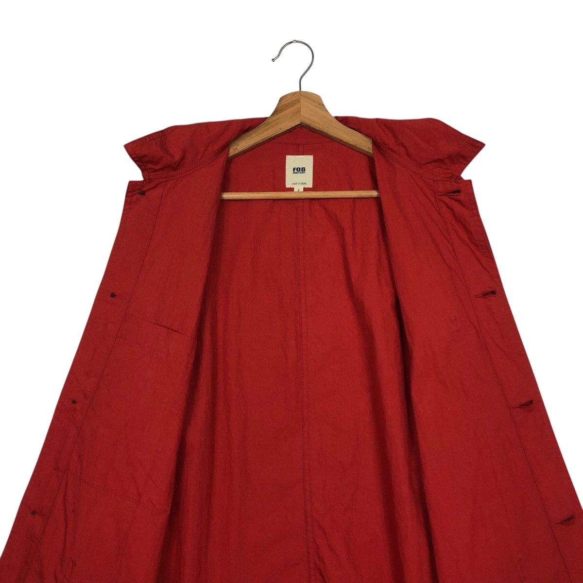Japanese Brand 📌Rich Red Vintage Long Jacket Chore Detroit FOB Factory Size US L / EU 52-54 / 3 - 16 Thumbnail