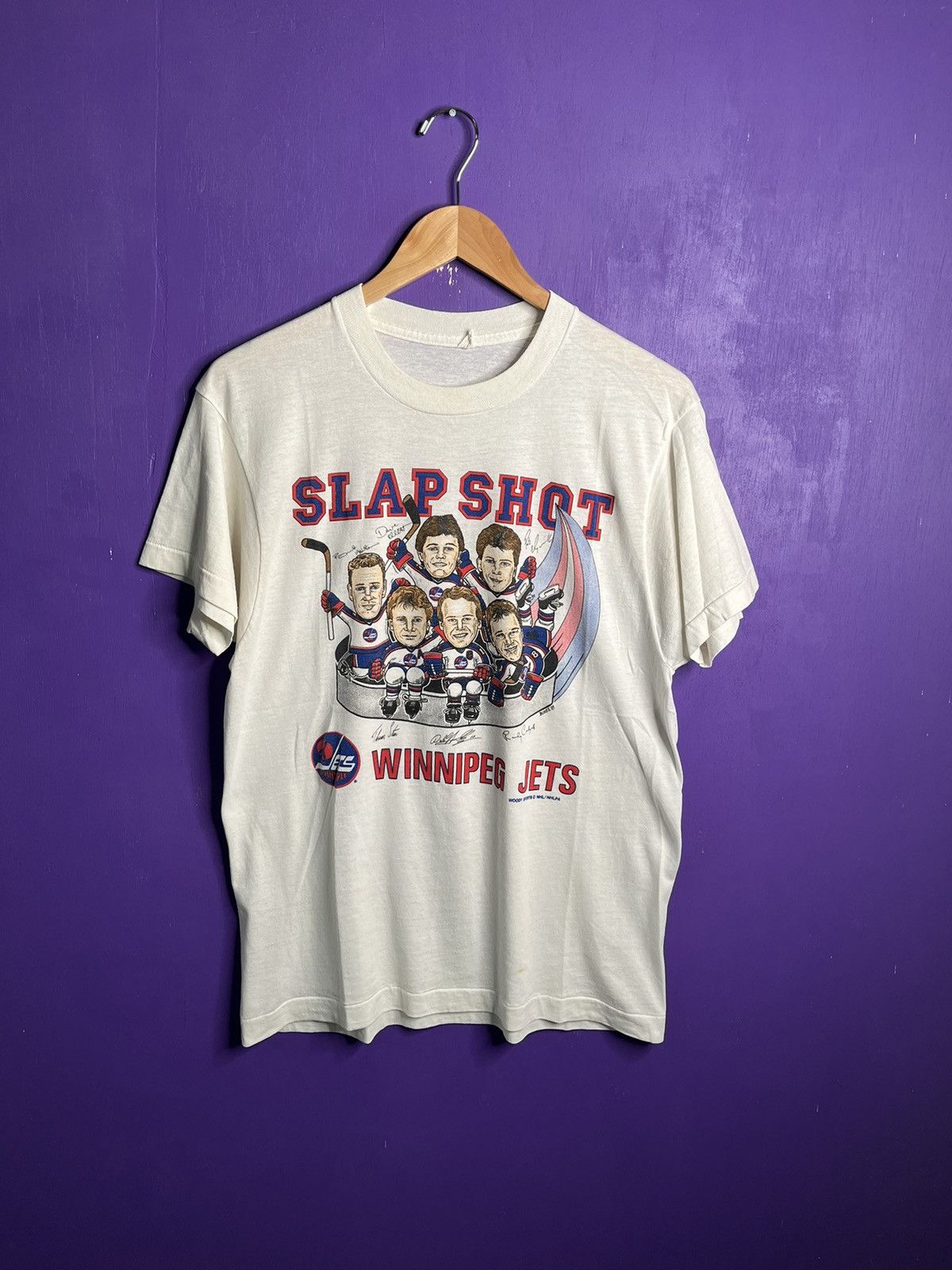 NHL × Vintage Vintage 80s Winnipeg jets whole team t-shirt Size US M / EU 48-50 / 2 - 1 Thumbnail