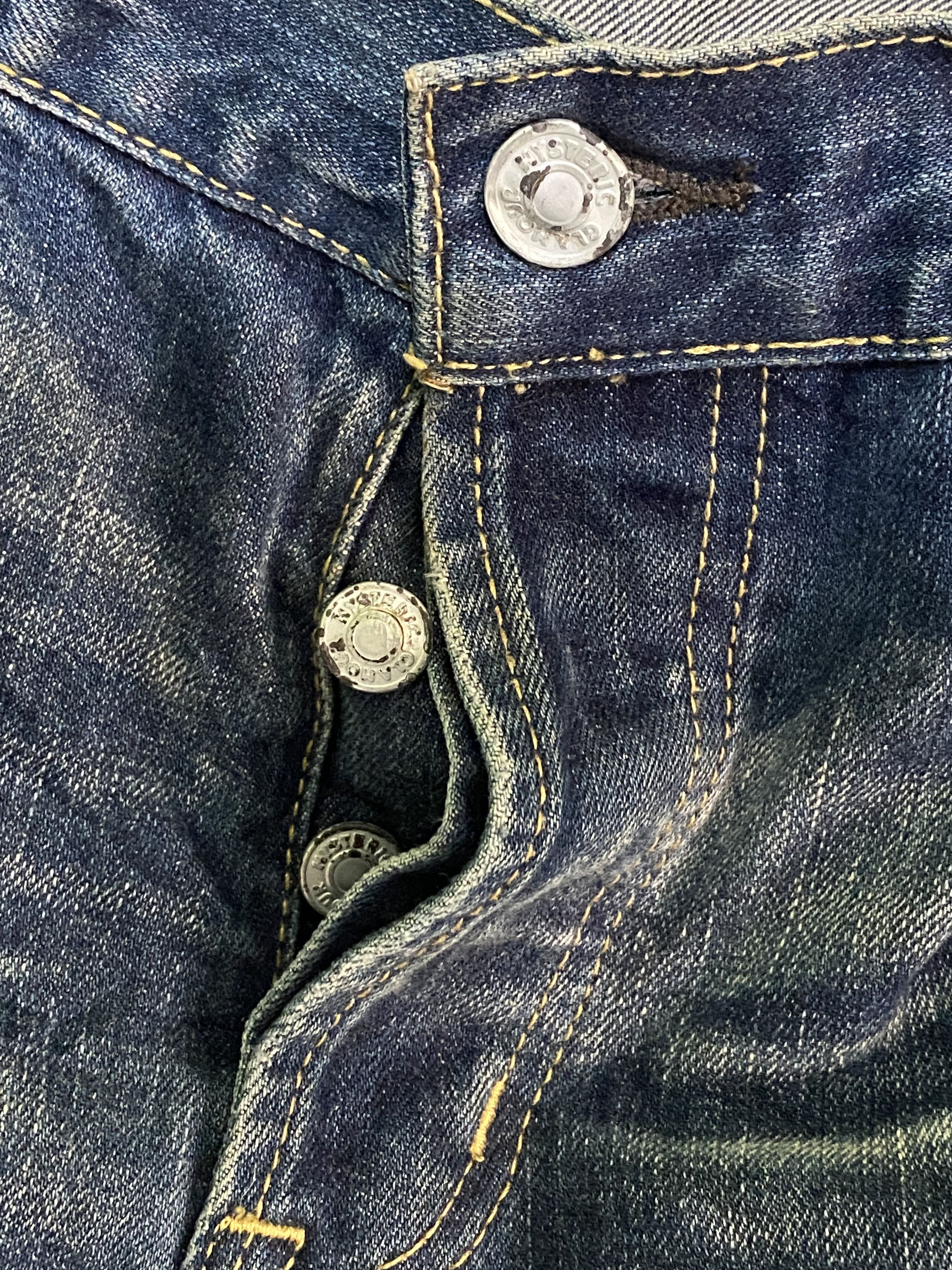 Hysteric Glamour × Vintage Hysteric Glamour Selvedge Distressed Punk Jeans Size US 33 - 3 Thumbnail