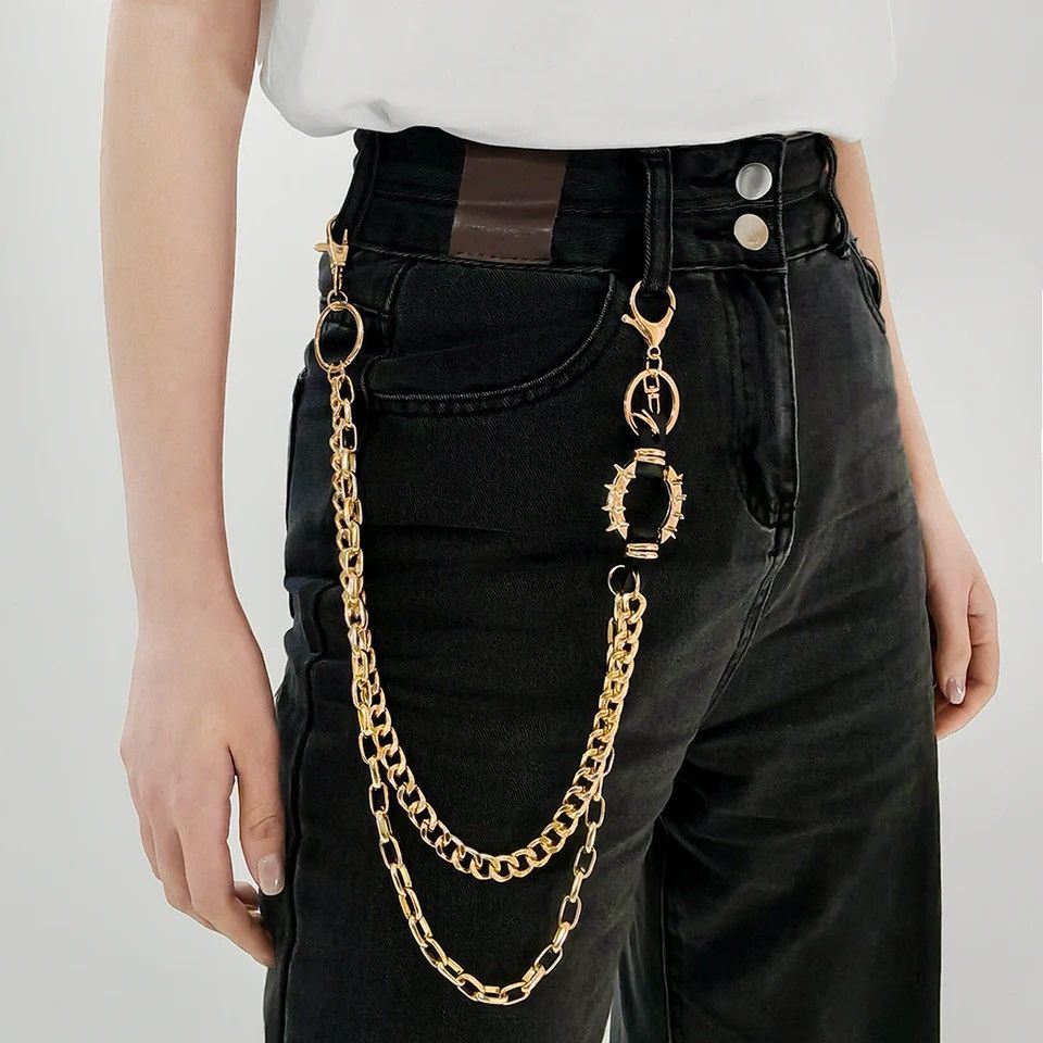 Jewelry Gold Punk Rock Layered Pants Chain Size ONE SIZE - 1 Thumbnail