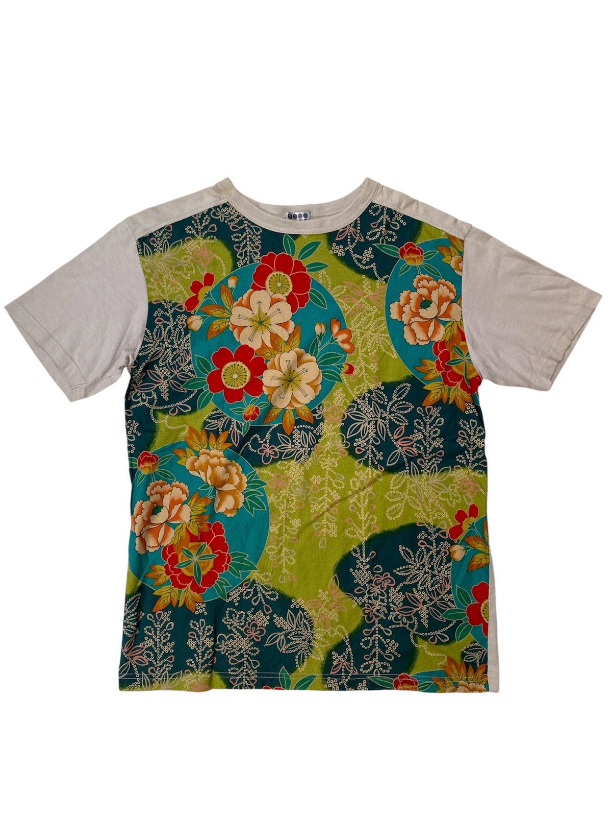 Kapital Japanese Takeo Kikuchi AOP Traditional Flower Tee Size US M / EU 48-50 / 2 - 1 Thumbnail