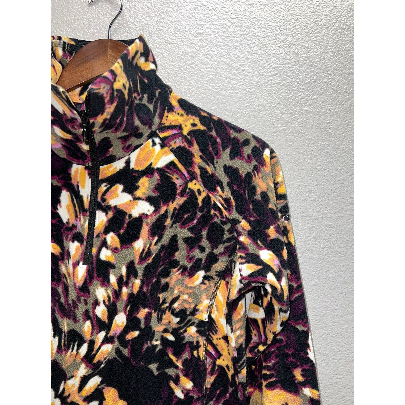 Vintage Womens Columbia Floral Print Fleece Sweatshirt Pullover M Size M / US 6-8 / IT 42-44 - 2 Thumbnail