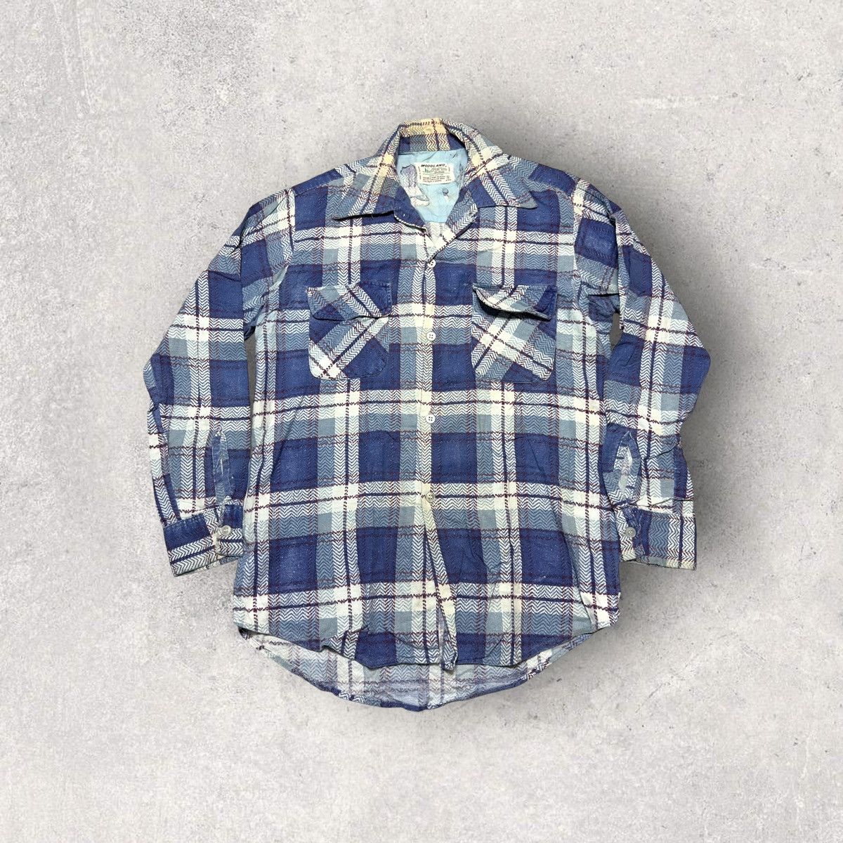 Vintage Vintage Woodland sanforized flannel shirt Size US S / EU 44-46 / 1 - 1 Thumbnail