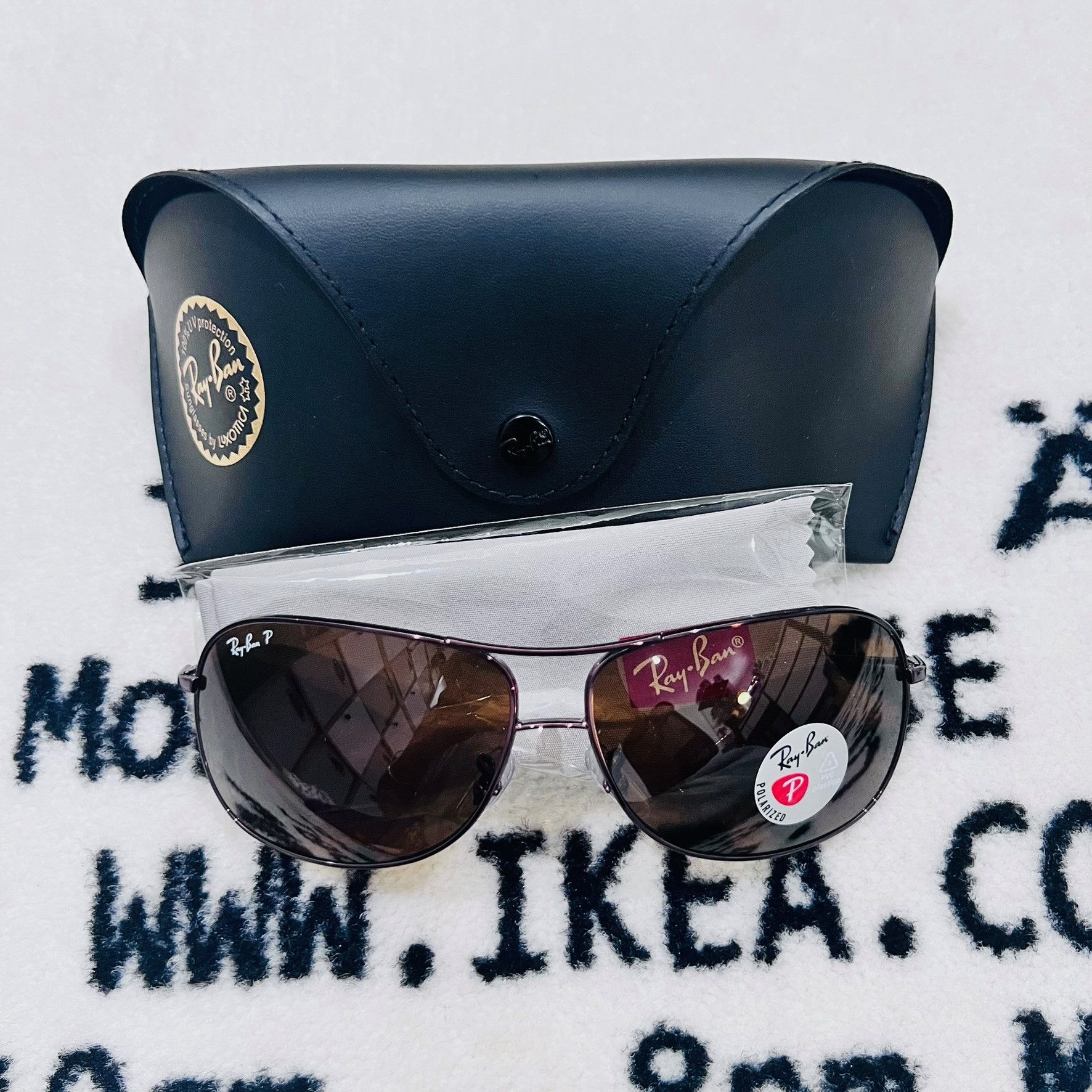 RayBan RayBan Polarized RB3267 64mm Full Frame Brown Aviator Size ONE SIZE - 1 Thumbnail