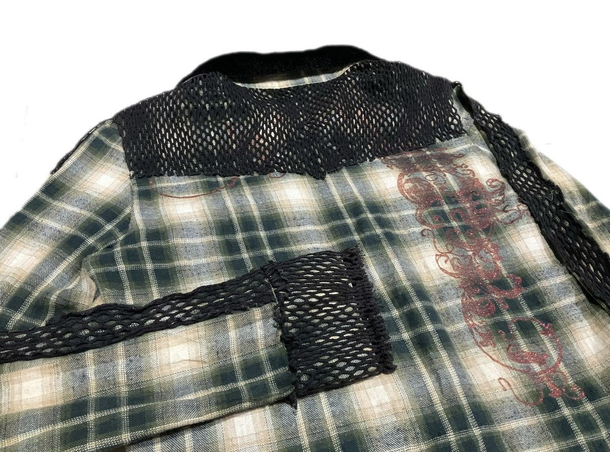 Hysteric Glamour × If Six Was Nine × Japanese Brand 🔥Sick Y2K Xfrm Flannel Mesh Shirt Tribal Glitter Size US S / EU 44-46 / 1 - 6 Thumbnail