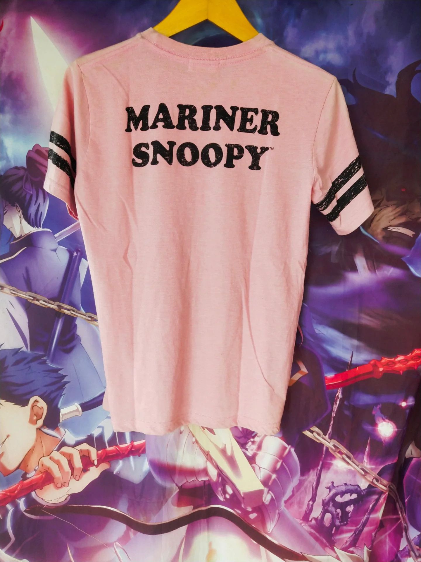 Peanuts Snoopy Peanuts Pink Marine Art Cartoon Tee Size S / US 4 / IT 40 - 2 Thumbnail