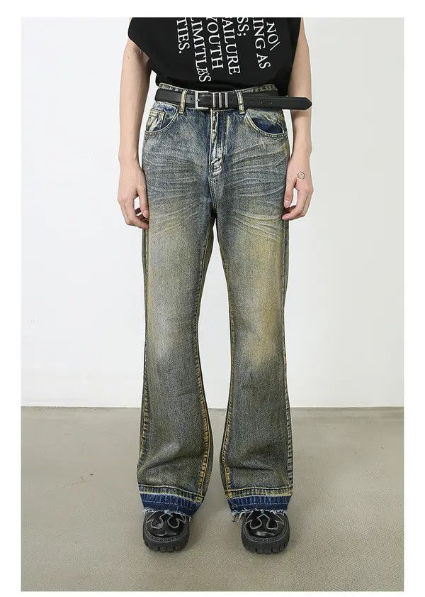 VIBE Japanese retro loose straight flared jeans Size US 32 / EU 48 - 1 Thumbnail
