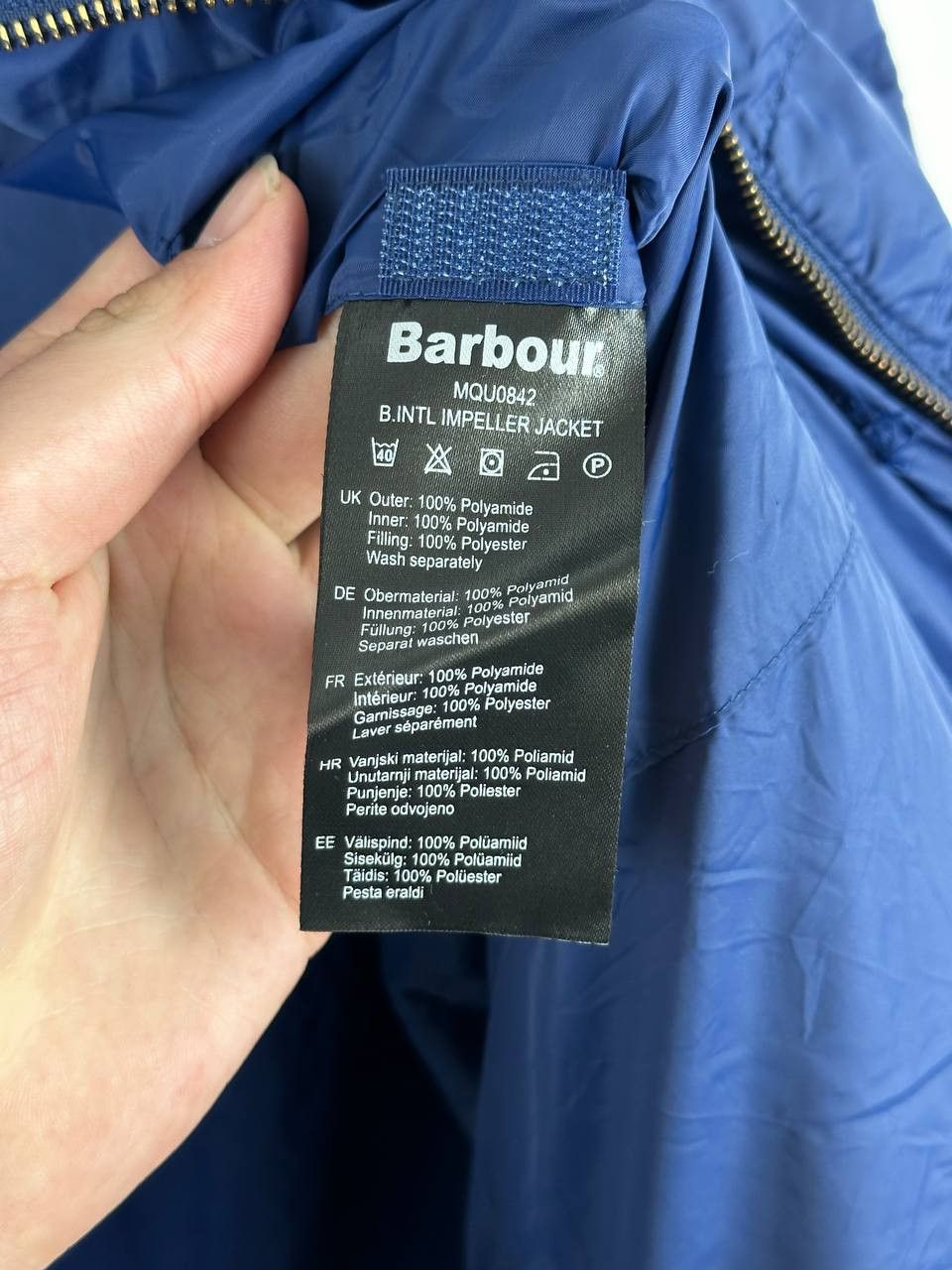 Barbour × Vintage Barbour International Impeller Blue Fiber Down Jacket Size US XL / EU 56 / 4 - 12 Thumbnail