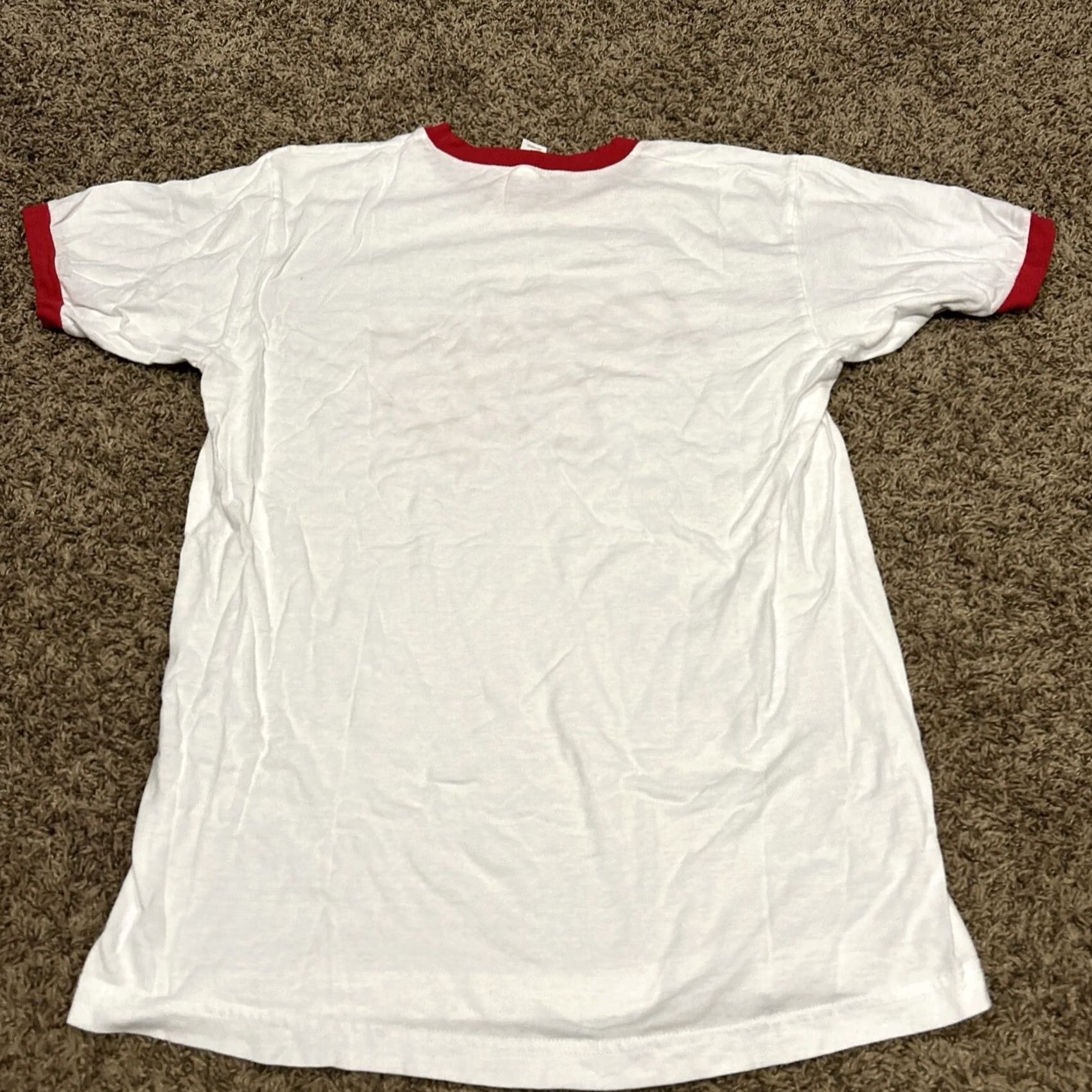 Tultex Kansas T Shirt Women’s M Cotton Red White City Kansas T-Shirt Women M White Short Sleeve Crew Neck Lightweight Basic Shirt Size M / US 6-8 / IT 42-44 - 3 Thumbnail