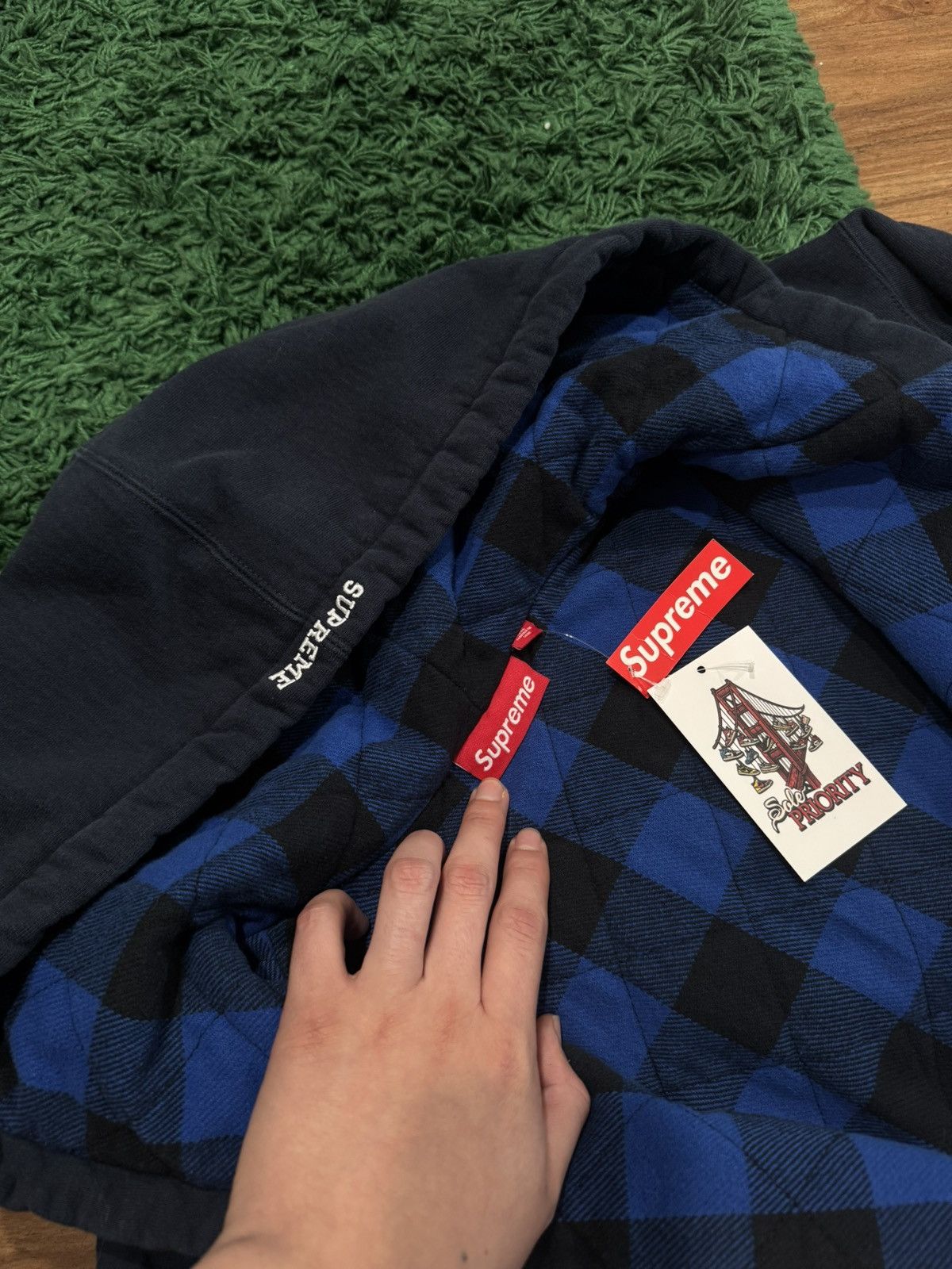 S4LEM × Supreme Supreme Salem Navy / Yellow Zip Up Size US L / EU 52-54 / 3 - 4 Thumbnail