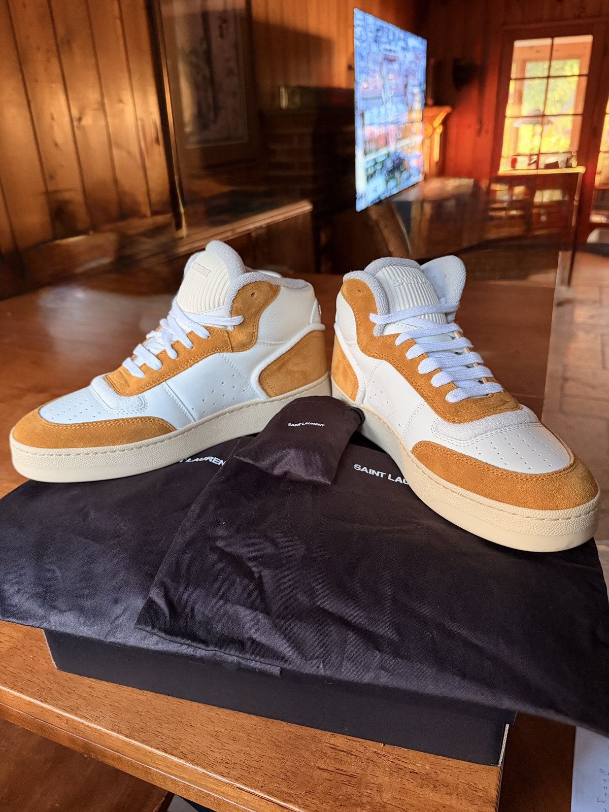 Yves Saint Laurent Saint Laurent SL/80 Sneakers White Suede Leather 39 SLP YSL Size US 9 / IT 39 - 7 Thumbnail