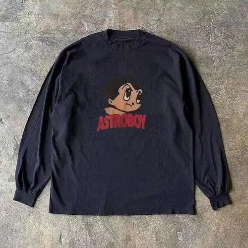 Other Black cartoon print retro long sleeve tee Size US L / EU 52-54 / 3 - 7 Thumbnail