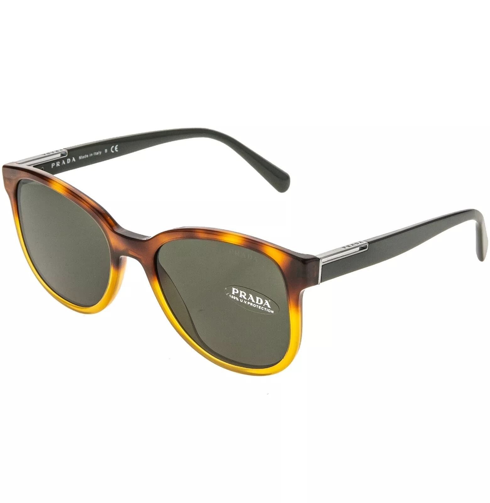 Prada PRADA Square 08U Brown Green Authentic Sunglasses PR08US Size ONE SIZE - 9 Thumbnail