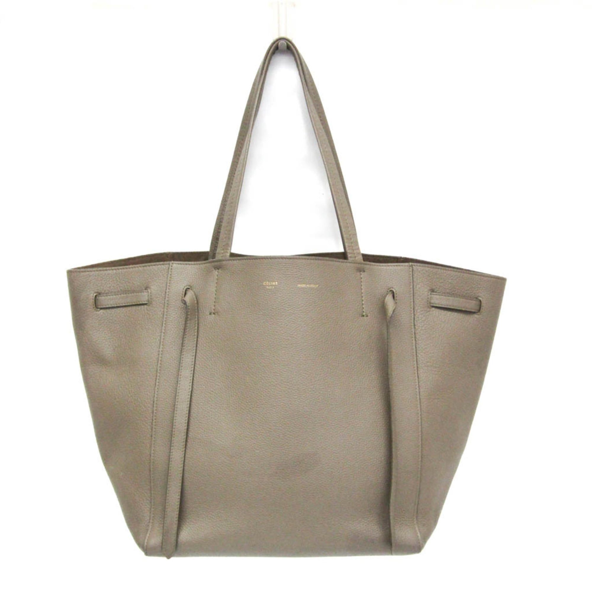 Celine Celine Cabas Phantom Small 189023 Women's Leather Tote Bag Gray Beige Size ONE SIZE - 1 Thumbnail