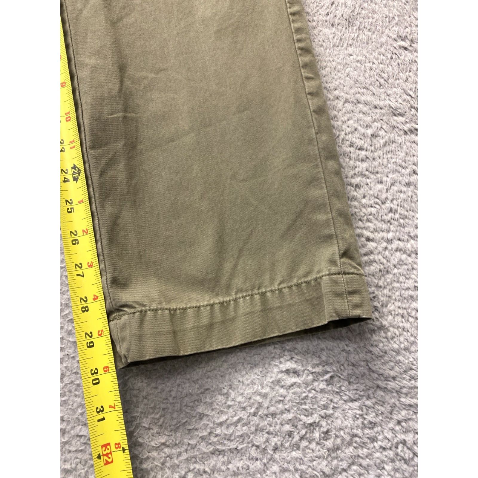 Banana Republic Banana Republic Men's Chino Pants Emerson Slim Flat Front 35x30 Green / Light Green Casual Tapered Pocketed Regular Mens Size US 35 - 6 Thumbnail