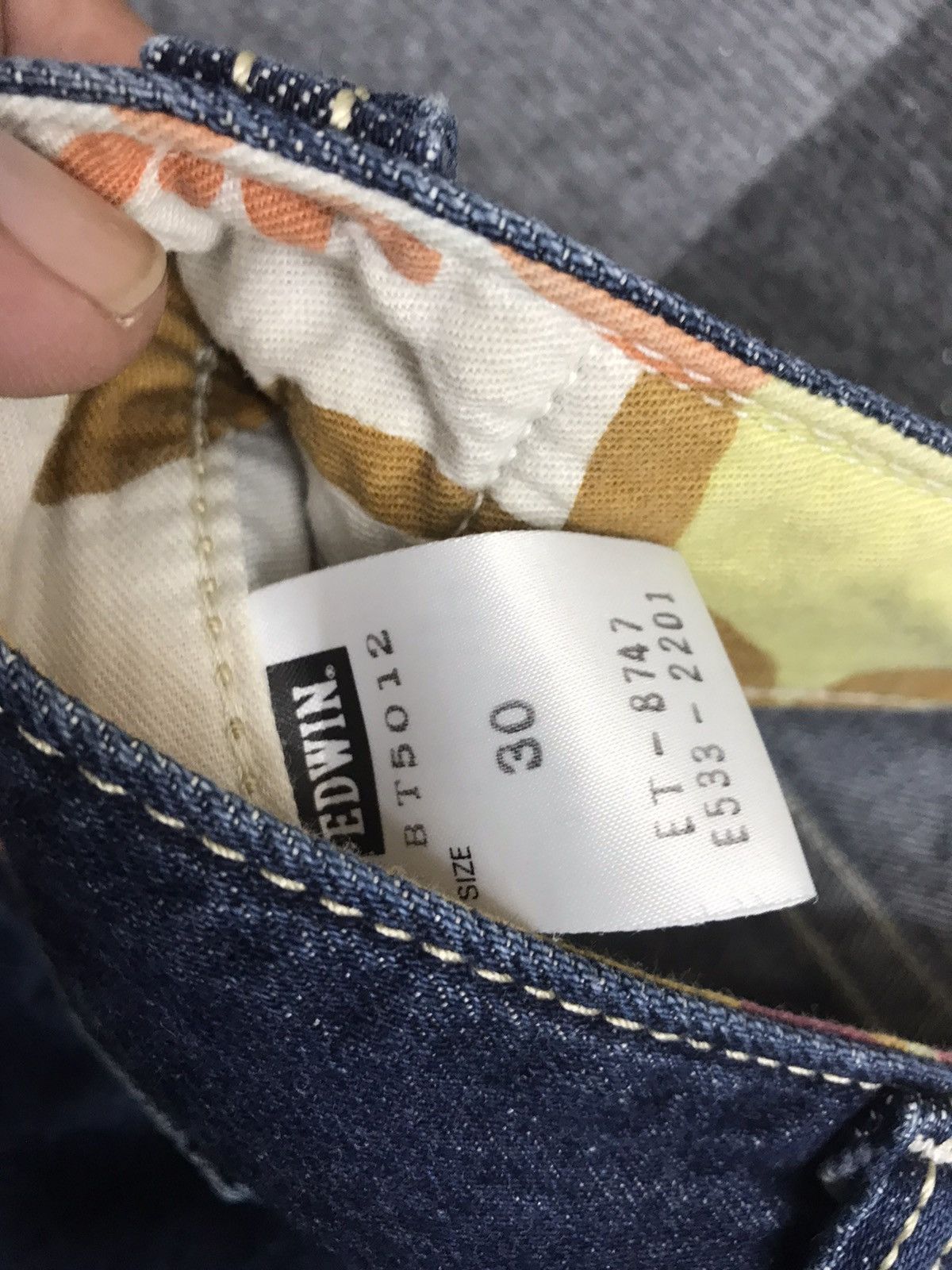 Edwin 🔥FLARE🔥EDWIN 503 Blue Trip Flare Jeans Size US 31 - 10 Thumbnail