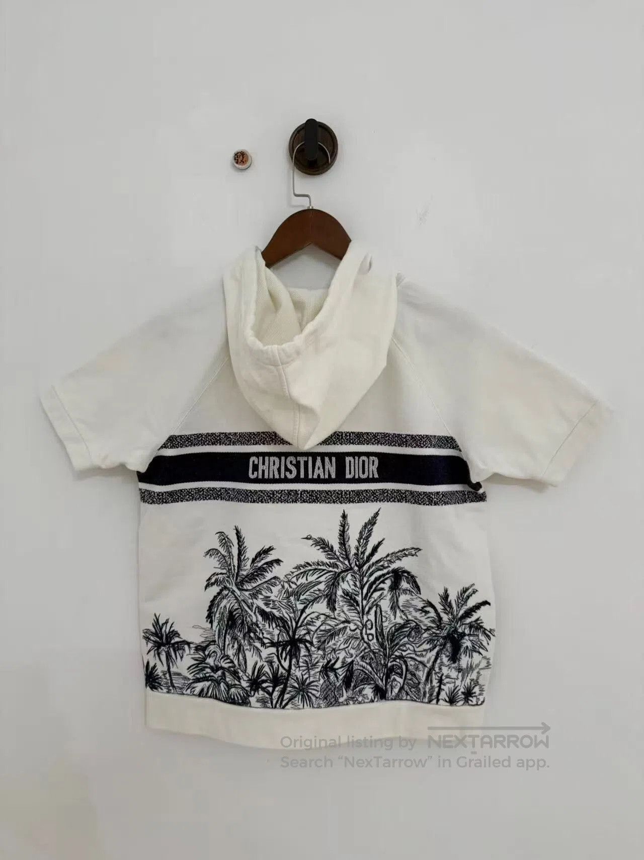 Dior Dior White Jungle Print Logo Short Sleeve Hoodie. Size US M / EU 48-50 / 2 - 2 Thumbnail