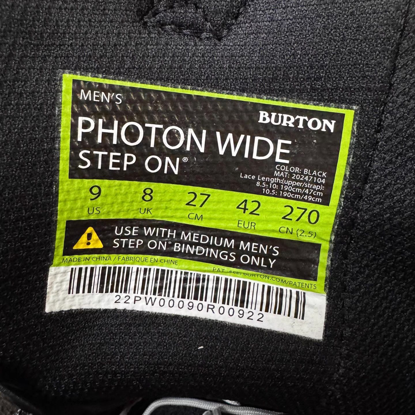 Burton Burton Black & Blue Step On Snowboard Boots Q10 Size US 8.5 / EU 41-42 - 6 Thumbnail