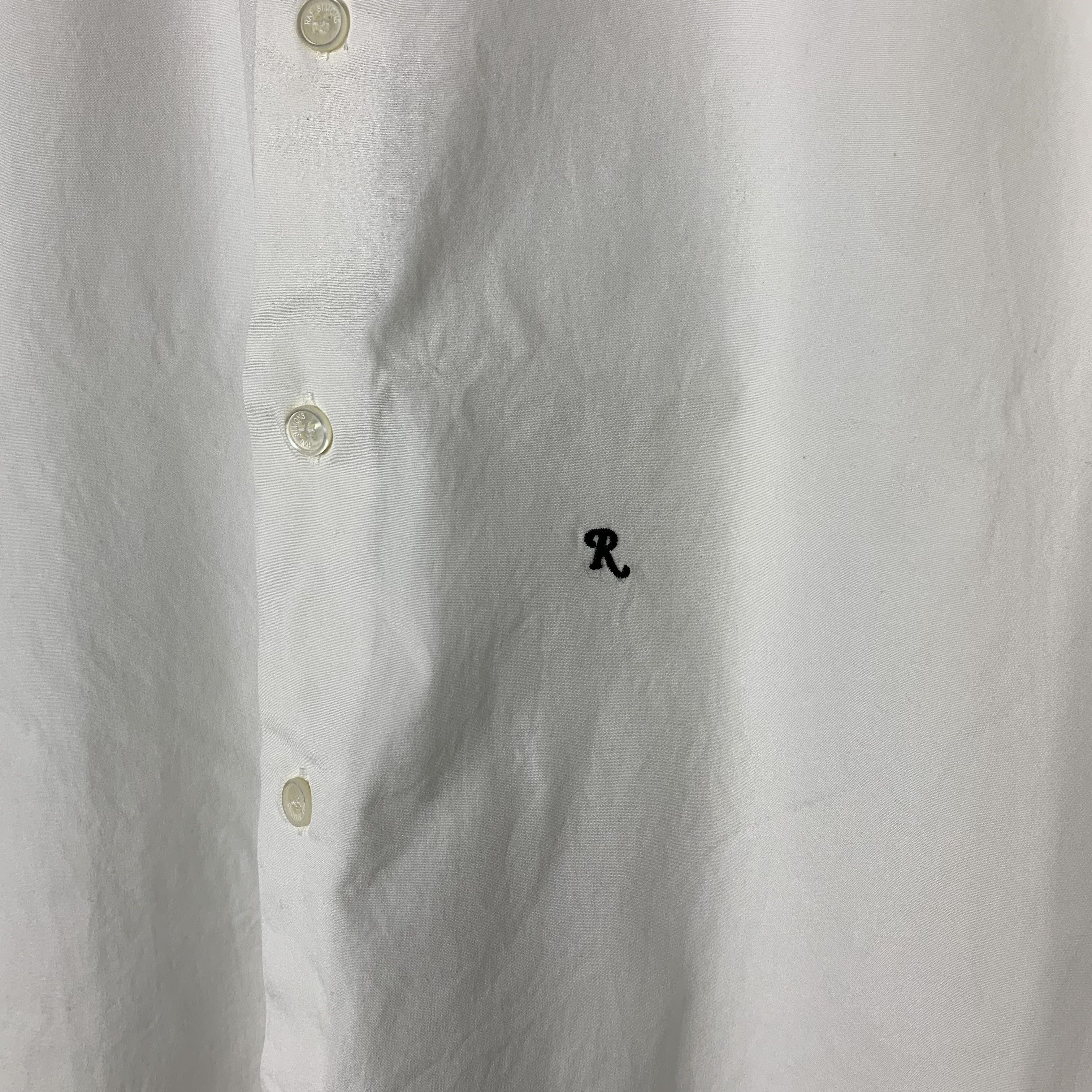 Raf Simons Raf Simons White Shirt Embroidery Logo Size US M / EU 48-50 / 2 - 3 Thumbnail