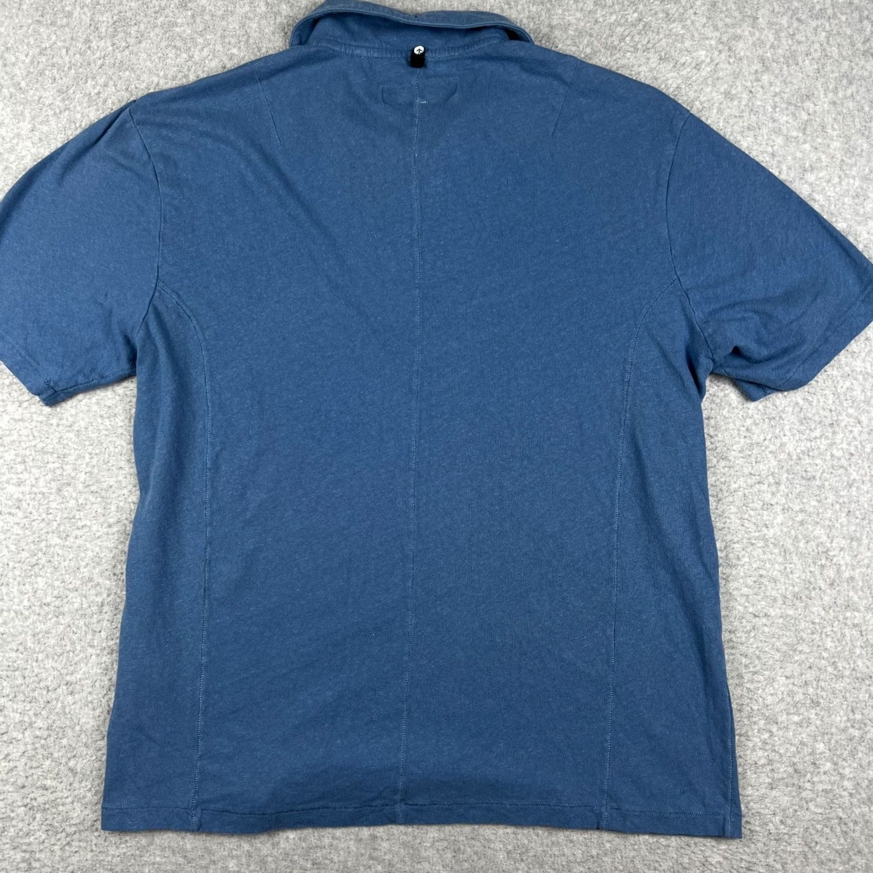 Rag & Bone Rag & Bone Polo Shirt Short Sleeve Cotton Linen Blue Golf Mens Medium Size US M / EU 48-50 / 2 - 2 Thumbnail
