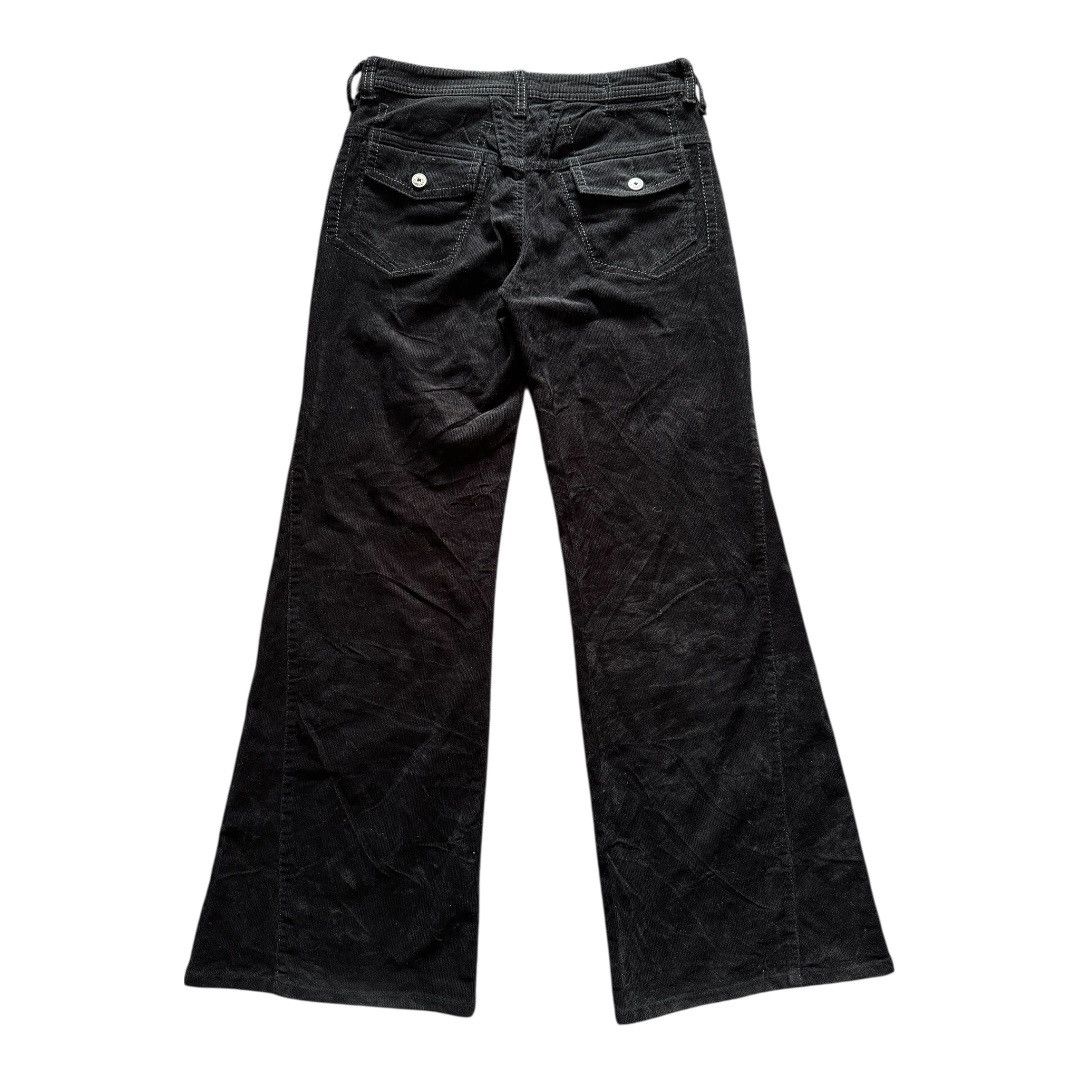 Marithe + Francois Girbaud Marithe Francois Girbaud Black Mad Flare Corduroy Pants Size US 31 - 2 Thumbnail