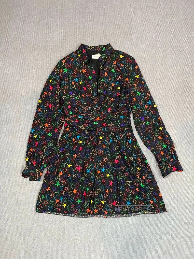 Yves Saint Laurent YSL Silk Star Print Dress . Size M / US 6-8 / IT 42-44 - 1 Thumbnail