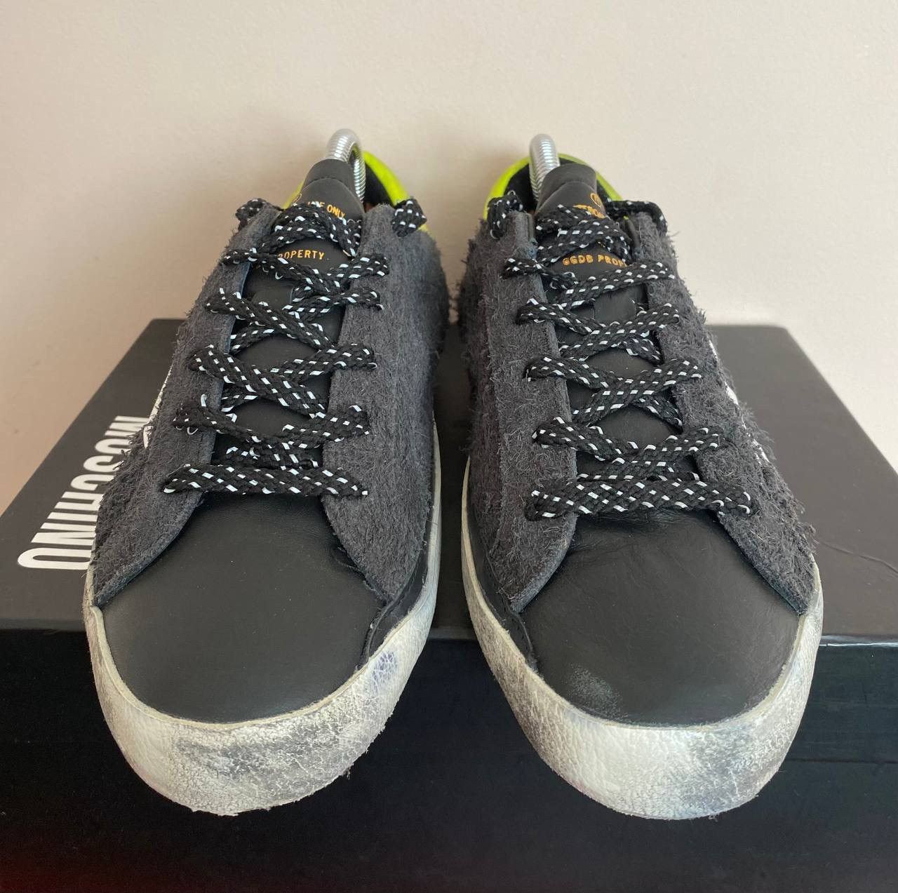 Golden Goose GOLDEN GOOSE GGDB SUPERSTAR Reflective Black Yellow Size US 7 / EU 40 - 3 Thumbnail