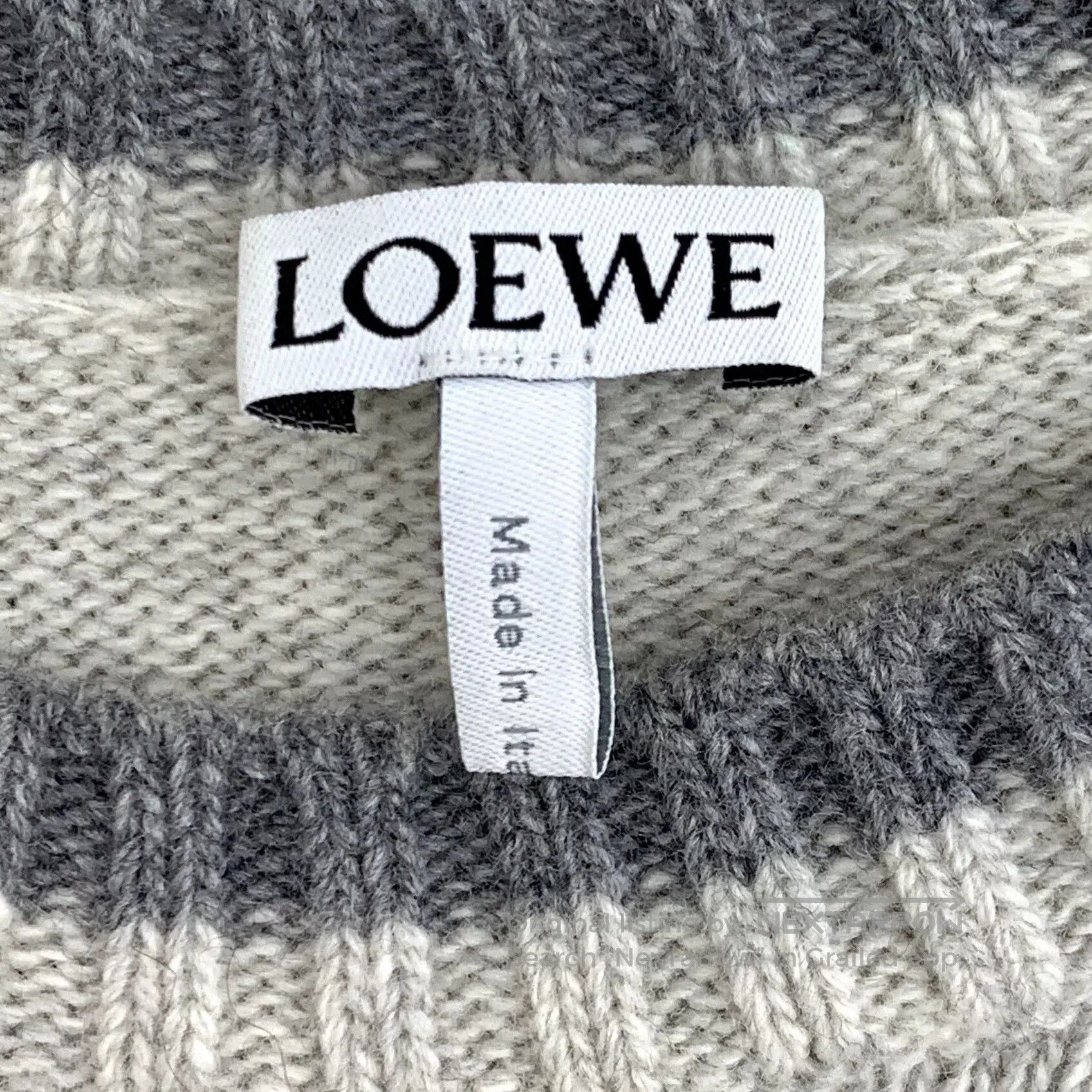 Loewe gray logo embroidered wool knit sweater. Size US XS / EU 42 / 0 - 5 Thumbnail