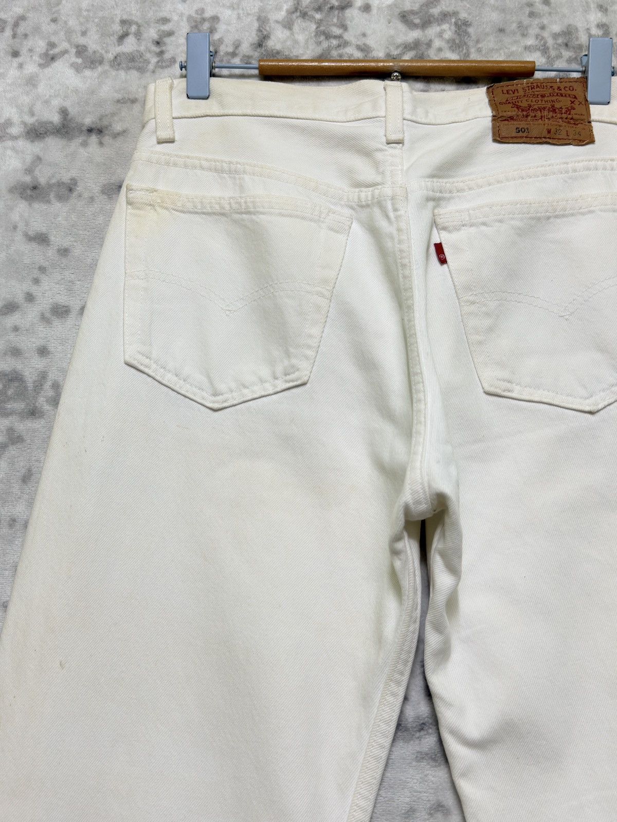 Levi's Vintage 80s LEVI'S 501 White Single R Denim Jeans Size US 30 / EU 46 - 10 Thumbnail