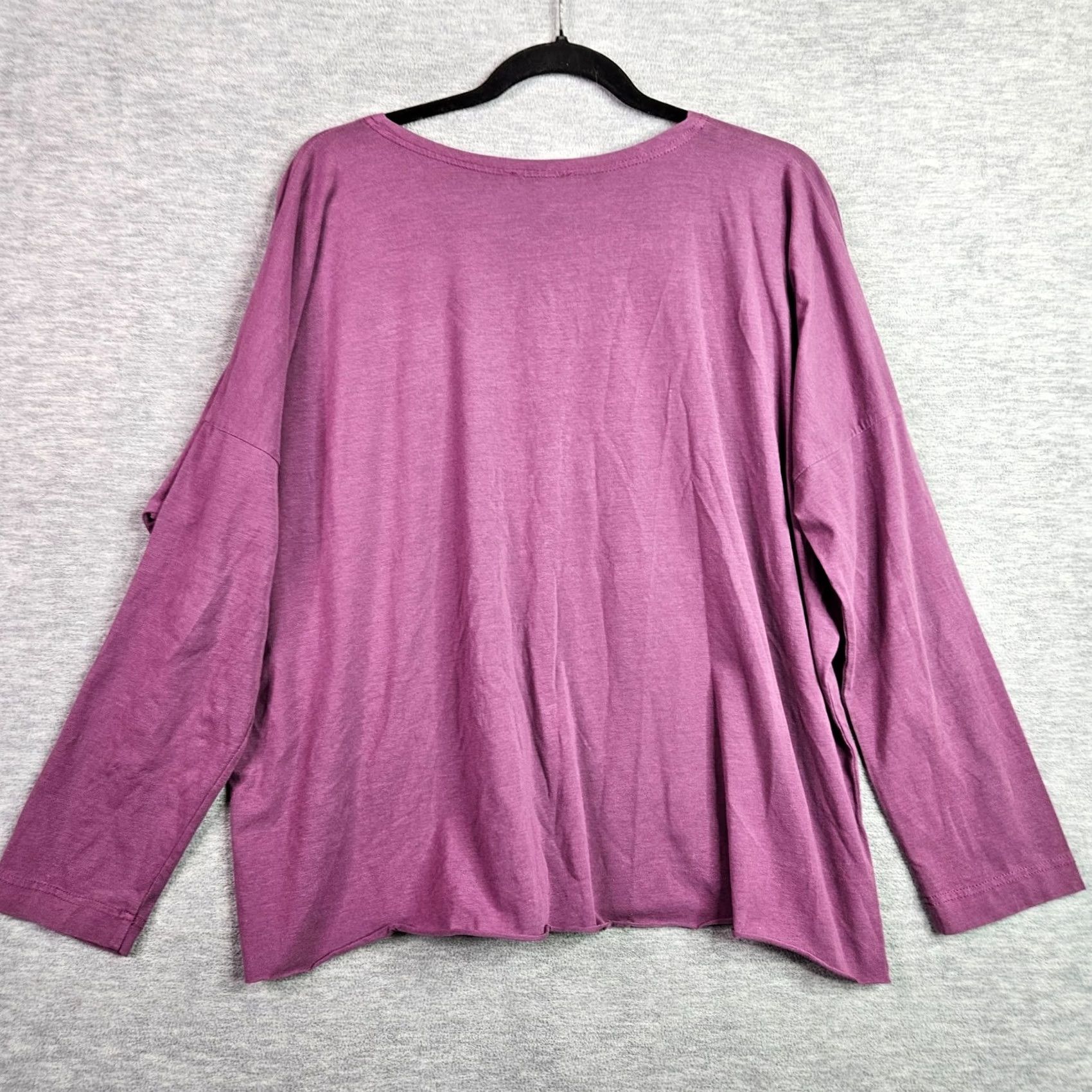 Vintage OSKA Women's Top Purple Oversized Long Sleeve Tee Relaxed Fit Size 4 Size S / US 4 / IT 40 - 2 Thumbnail