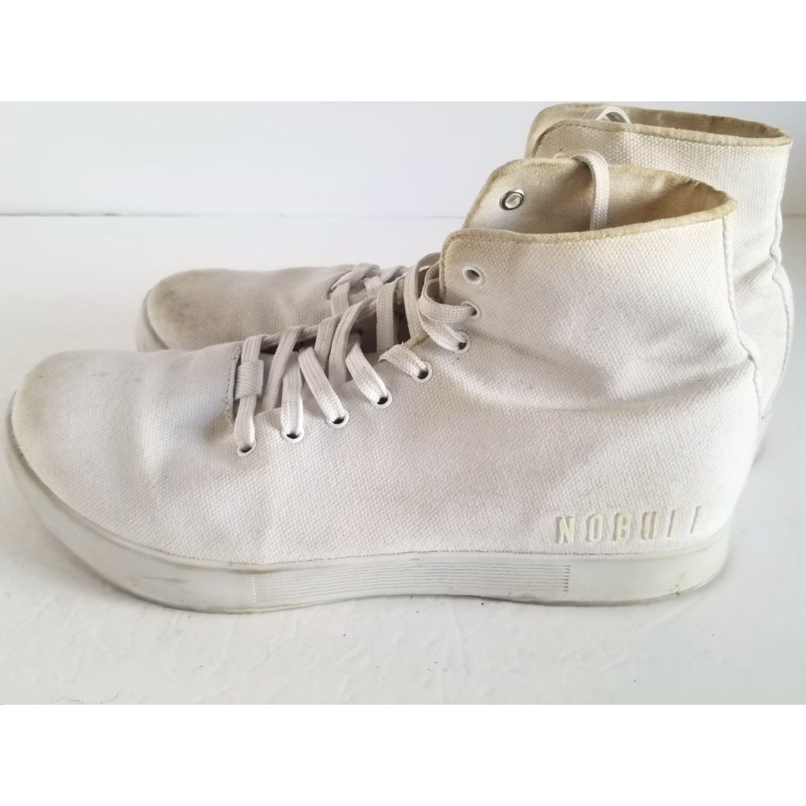Vintage NOBULL High Top Sneakers White Lace Up Men’s Size 9 See All Pics Size M / US 6-8 / IT 42-44 - 5 Thumbnail