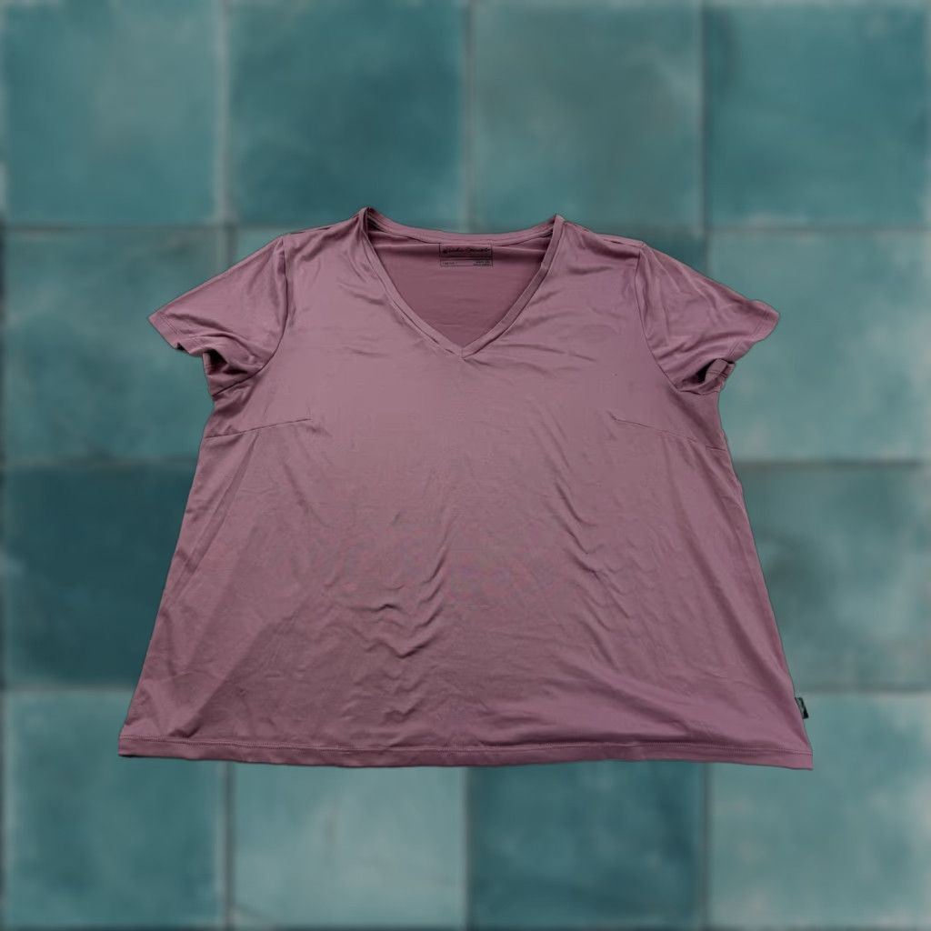 Eddie Bauer Eddie Bauer Pajama Top Womens 2XL Pink V-Neck Short Sleeve Sleep Shirt Lounge Size XXL / US 16-18 / IT 52-54 - 1 Thumbnail