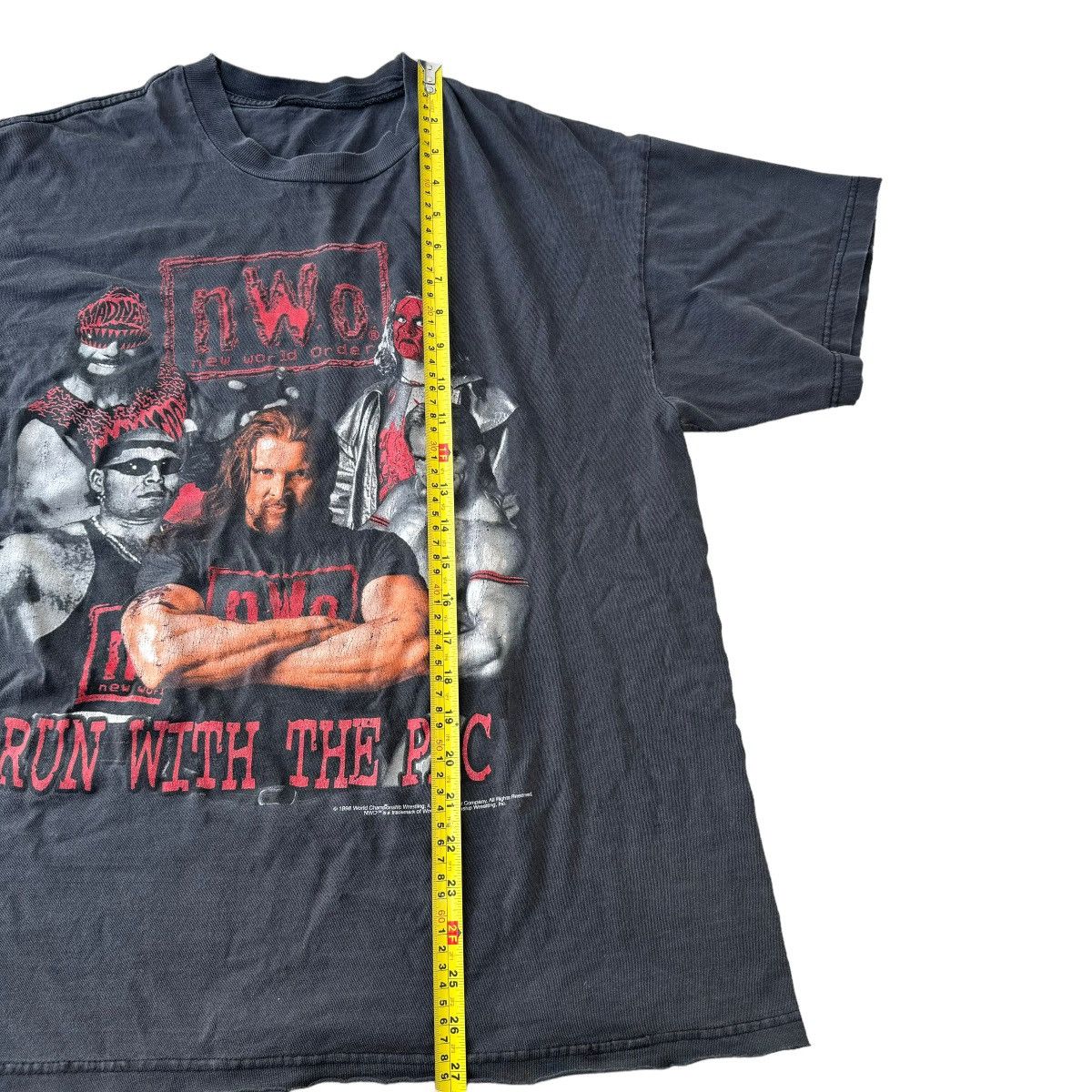 Vintage × WWE 1998 nWo New World Order Run With The Pac 90s Tee Shirt WWE Size US M / EU 48-50 / 2 - 6 Thumbnail