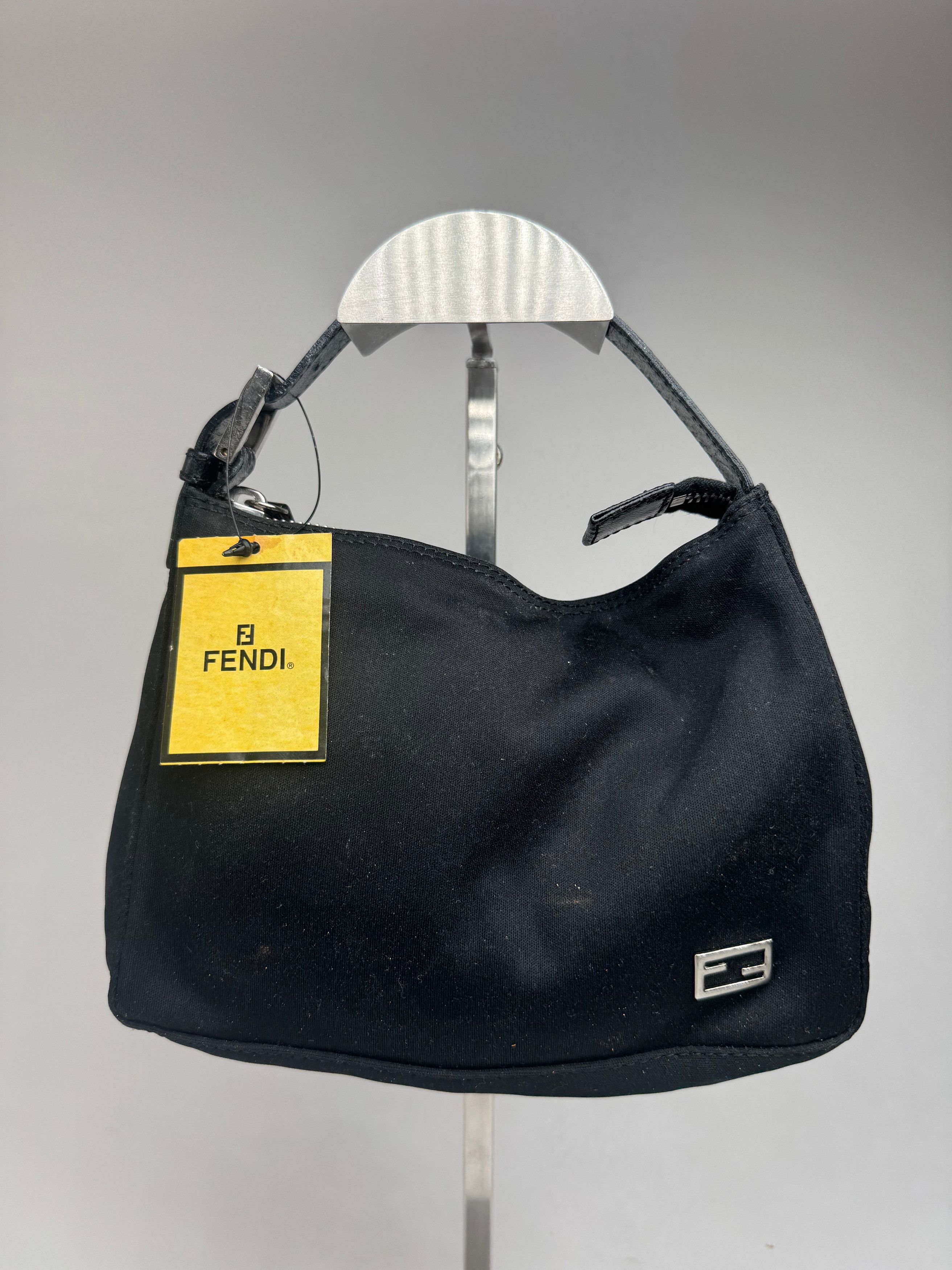 Fendi Vintage Mini Baguette Bag Canvas Black Size ONE SIZE - 1 Thumbnail