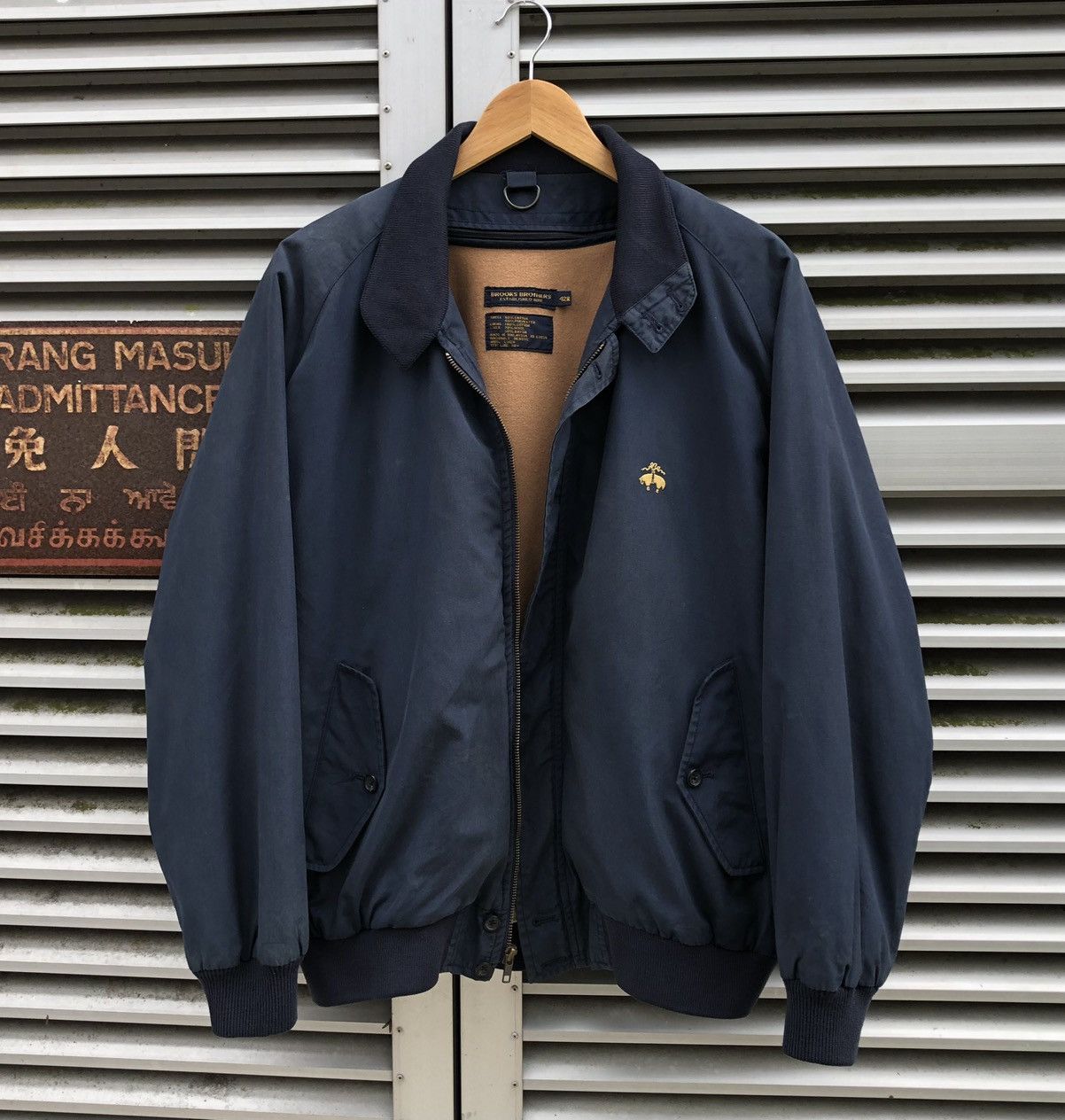 Brooks Brothers Vintage Books Brothers Lined Wool Bomber Jacket Size US L / EU 52-54 / 3 - 1 Thumbnail