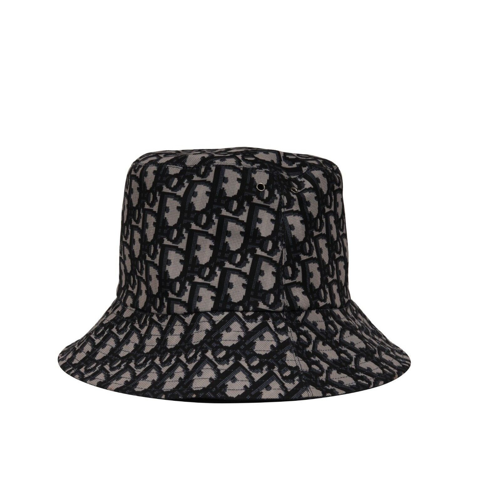 Dior Oblique Logo Reversible Teddy D Brim Bucket Hat Size ONE SIZE - 7 Thumbnail