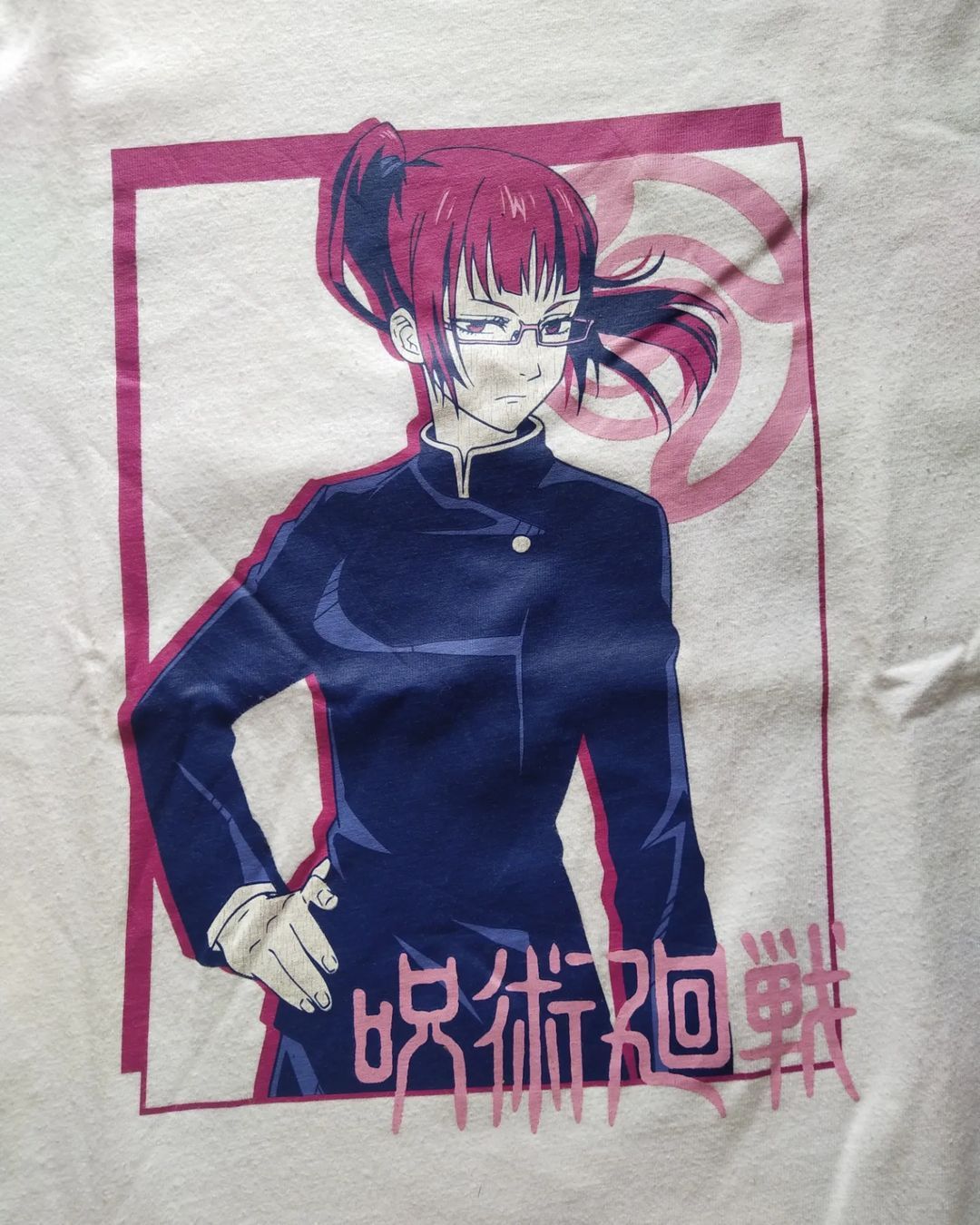 Anime × Japanese Brand Jujutsu Kaisen Maki Big Print White Anime Tees Size US L / EU 52-54 / 3 - 2 Thumbnail